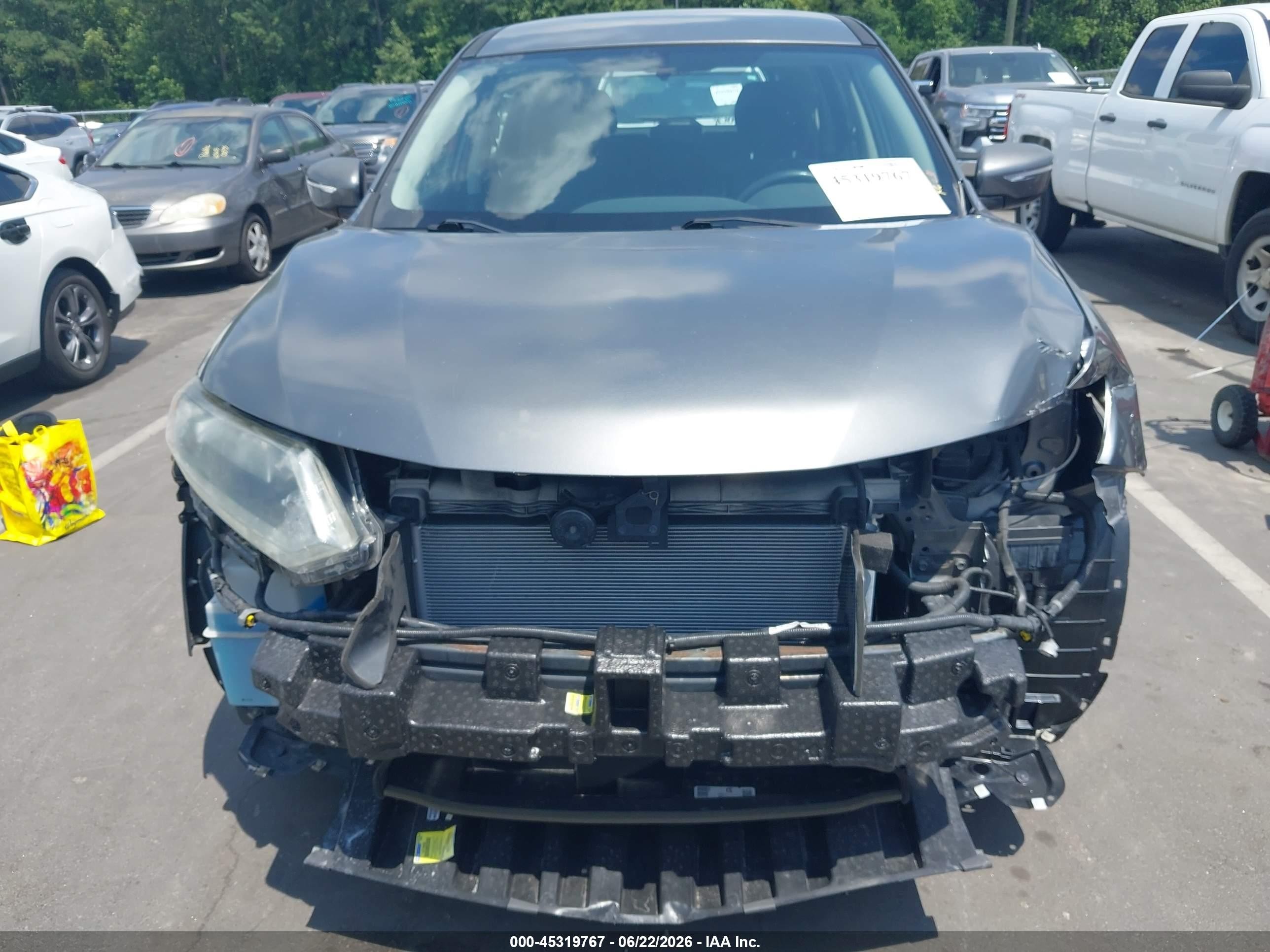 2015 Nissan Rogue S Gray vin: KNMAT2MV5FP515959