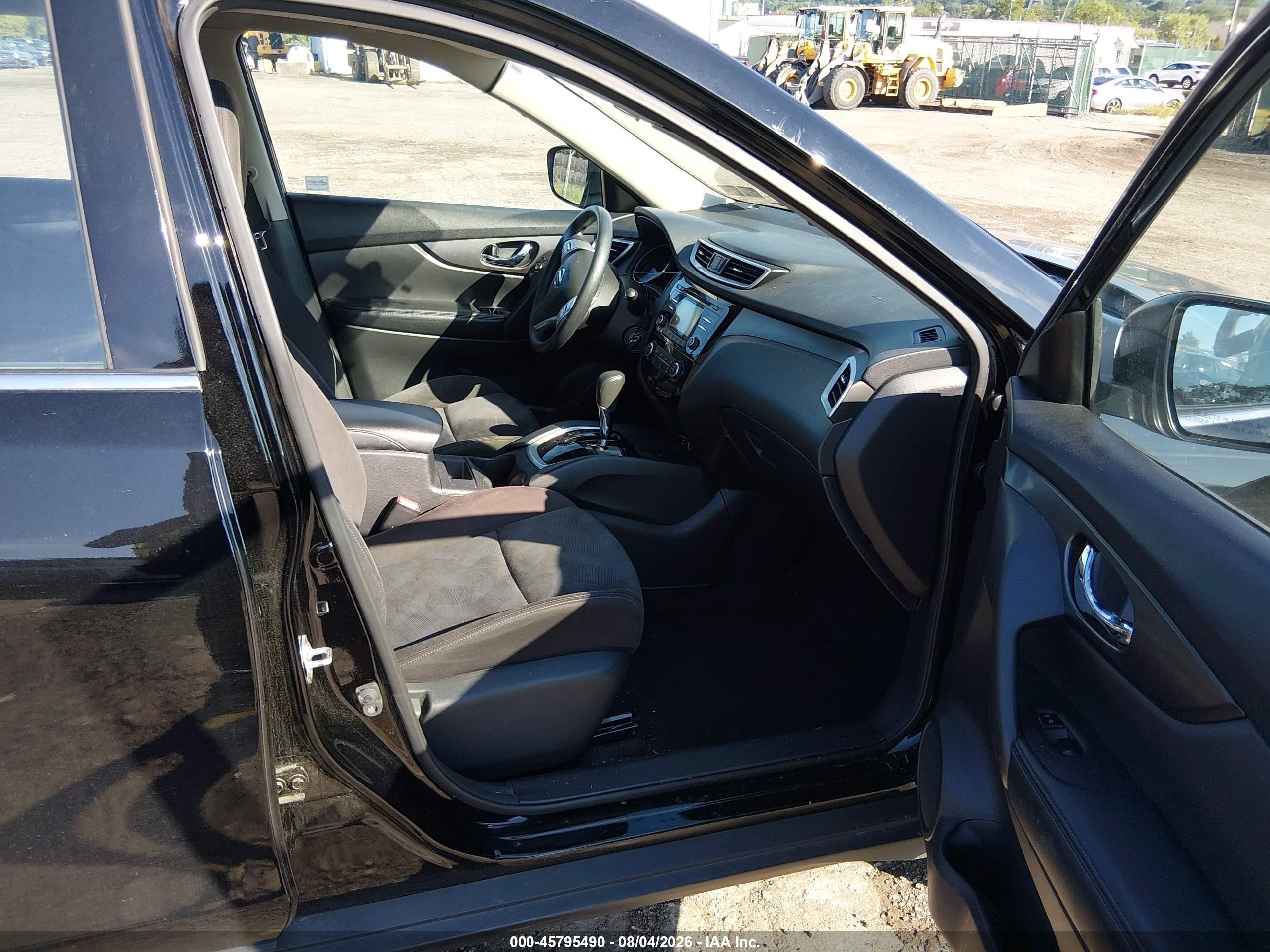 2015 Nissan Rogue S Black vin: KNMAT2MV5FP516805