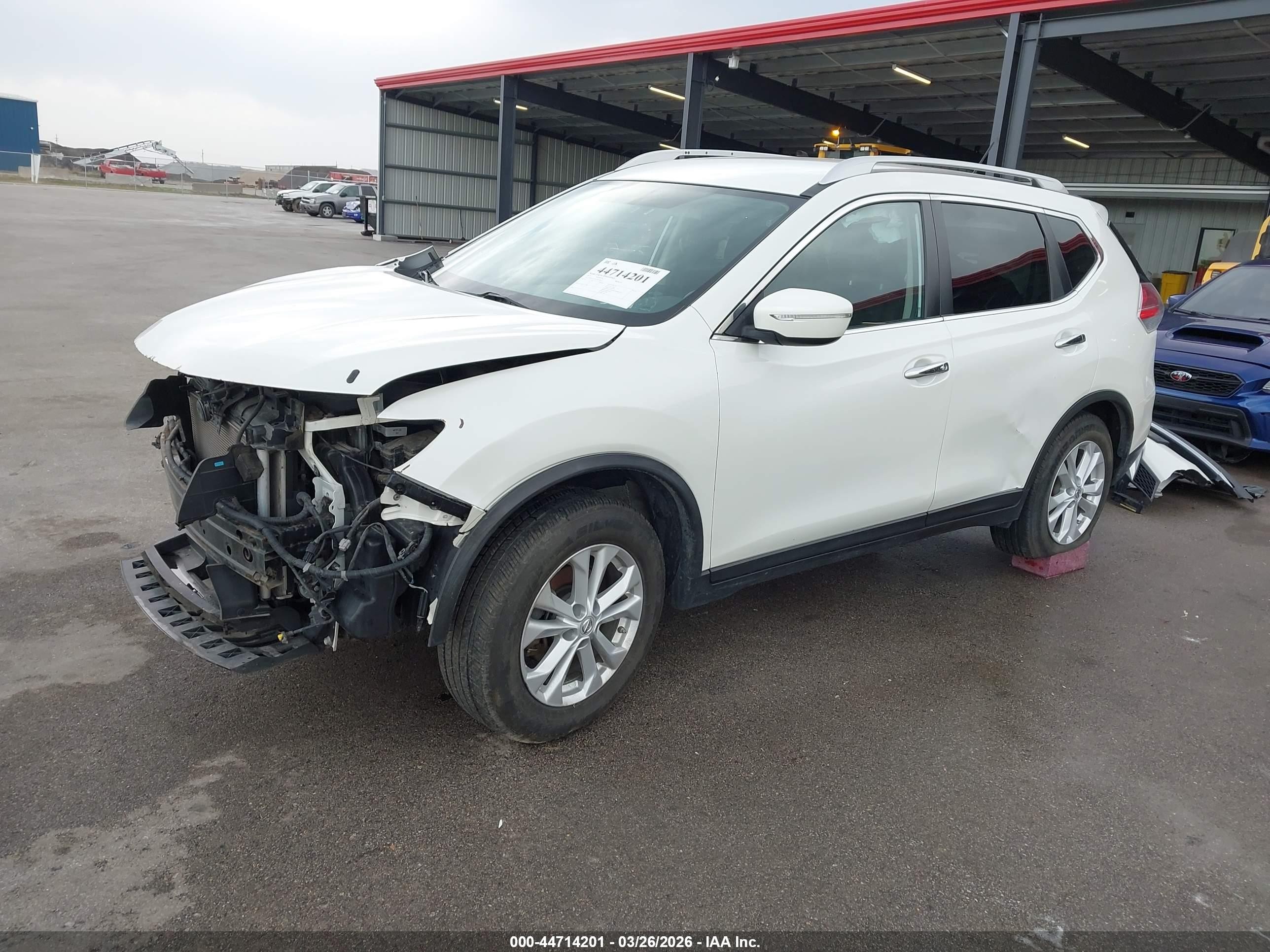 2015 Nissan Rogue Sv White vin: KNMAT2MV5FP520837