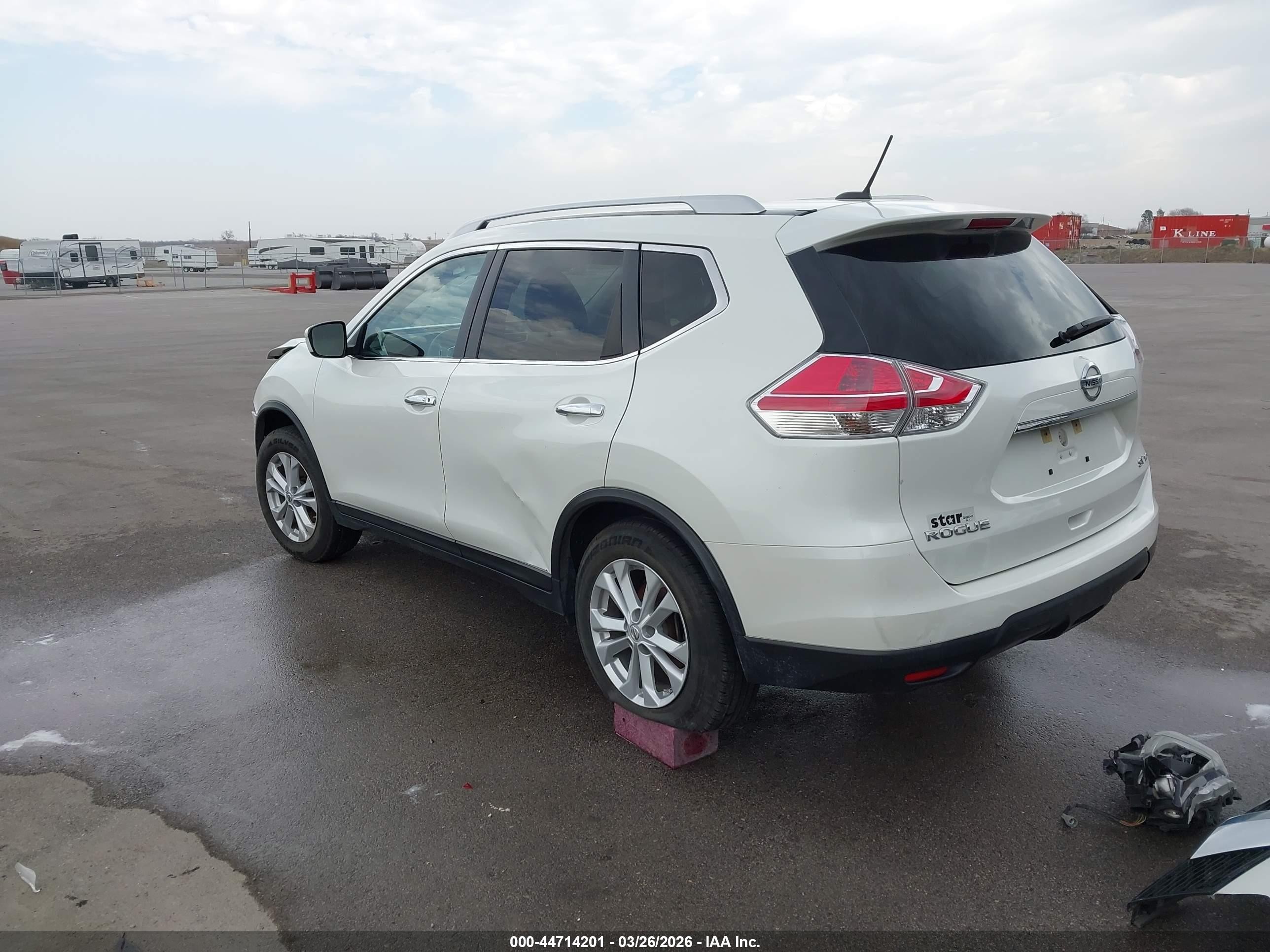 2015 Nissan Rogue Sv White vin: KNMAT2MV5FP520837