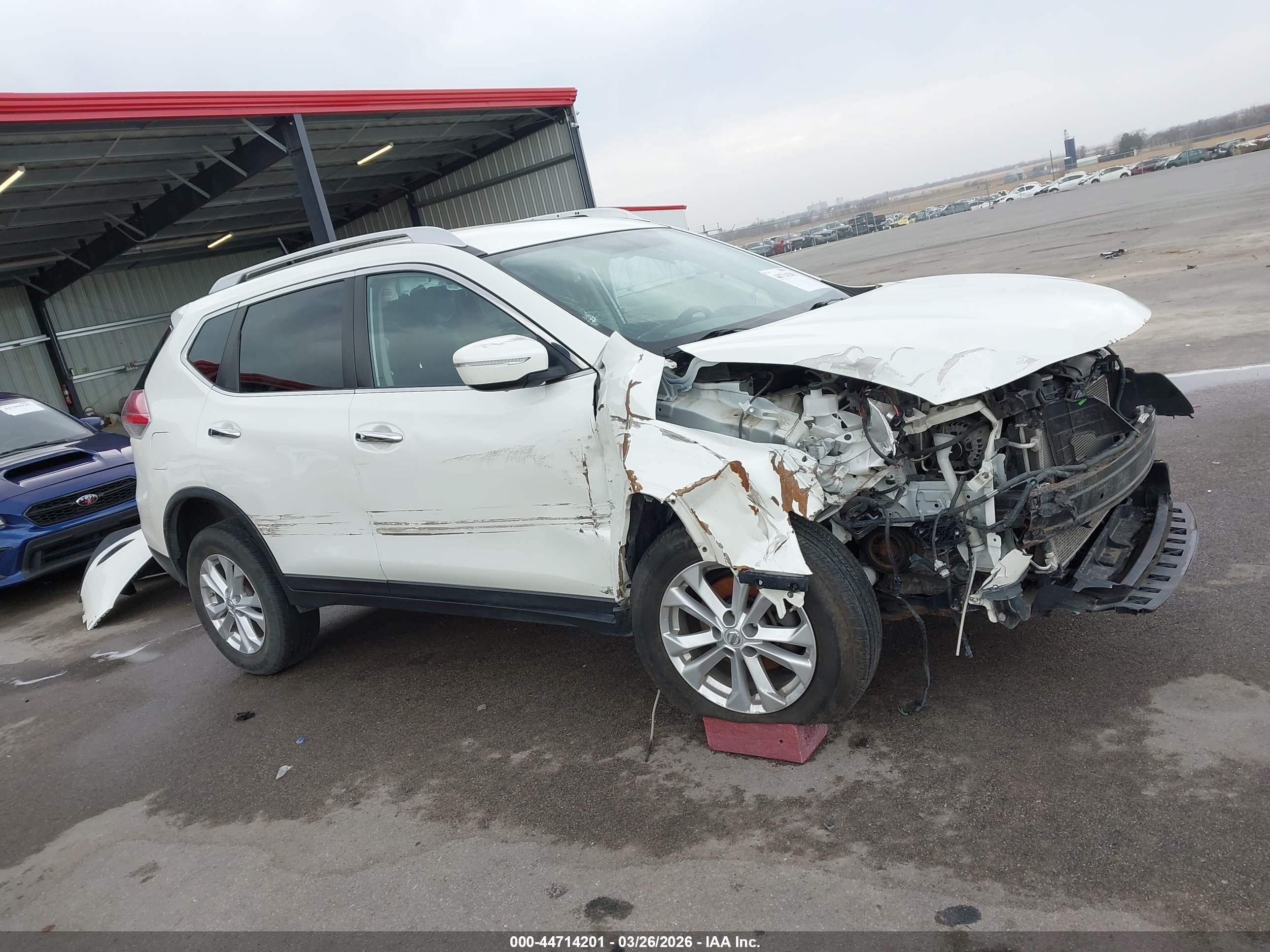 2015 Nissan Rogue Sv White vin: KNMAT2MV5FP520837