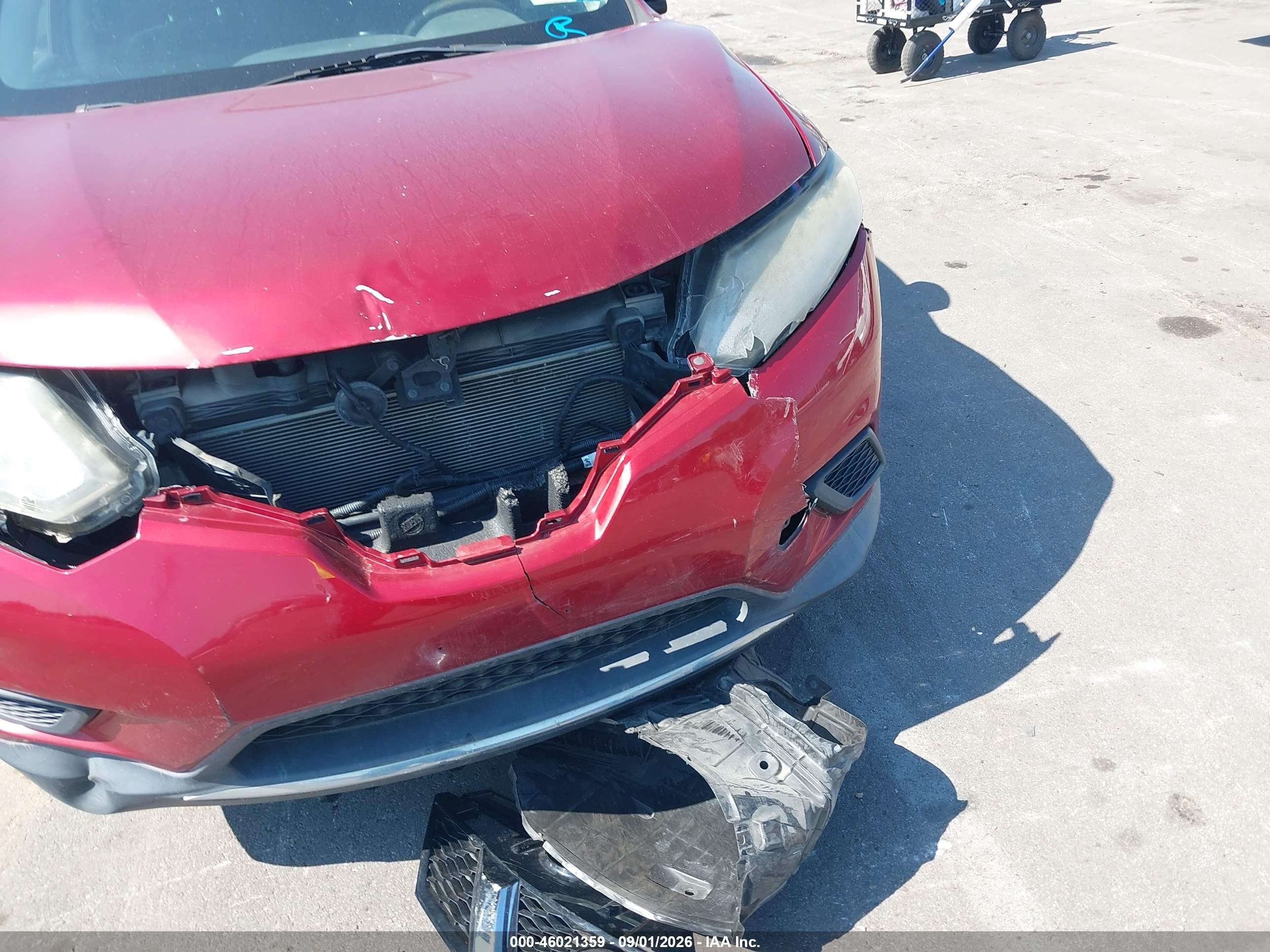 2015 Nissan Rogue S Red vin: KNMAT2MV5FP527898