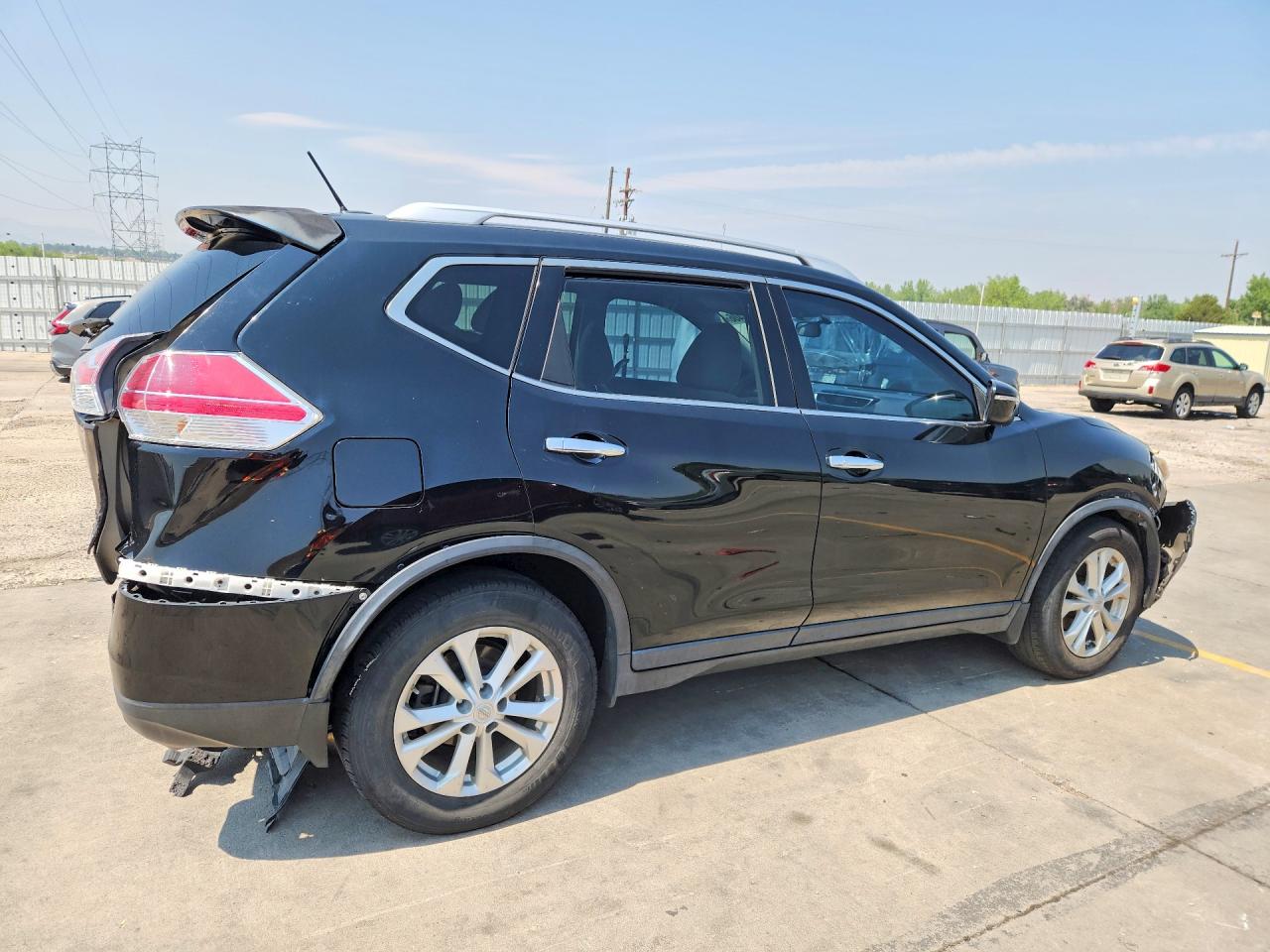 2015 Nissan Rogue Sv Черный vin: KNMAT2MV5FP569388