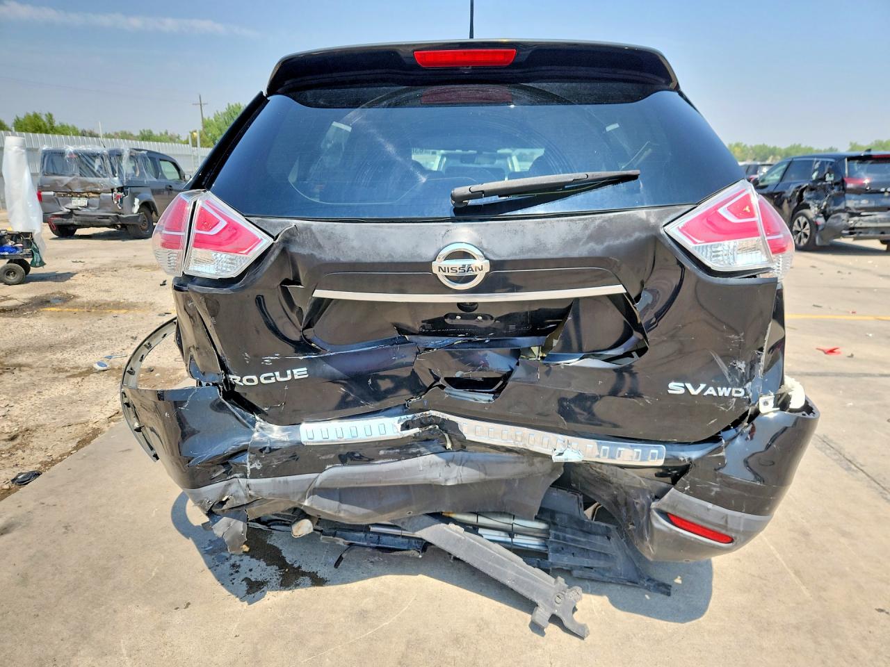 2015 Nissan Rogue Sv Черный vin: KNMAT2MV5FP569388