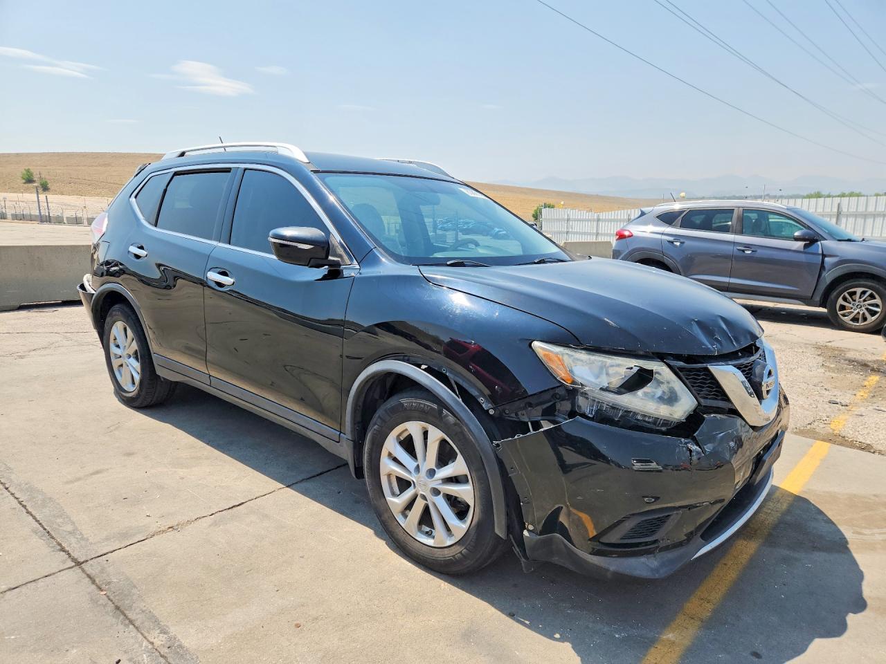 2015 Nissan Rogue Sv Черный vin: KNMAT2MV5FP569388
