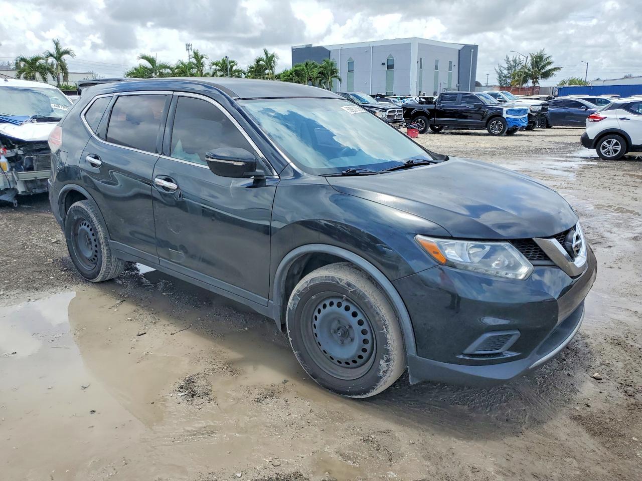 2015 Nissan Rogue S Black vin: KNMAT2MV5FP580309