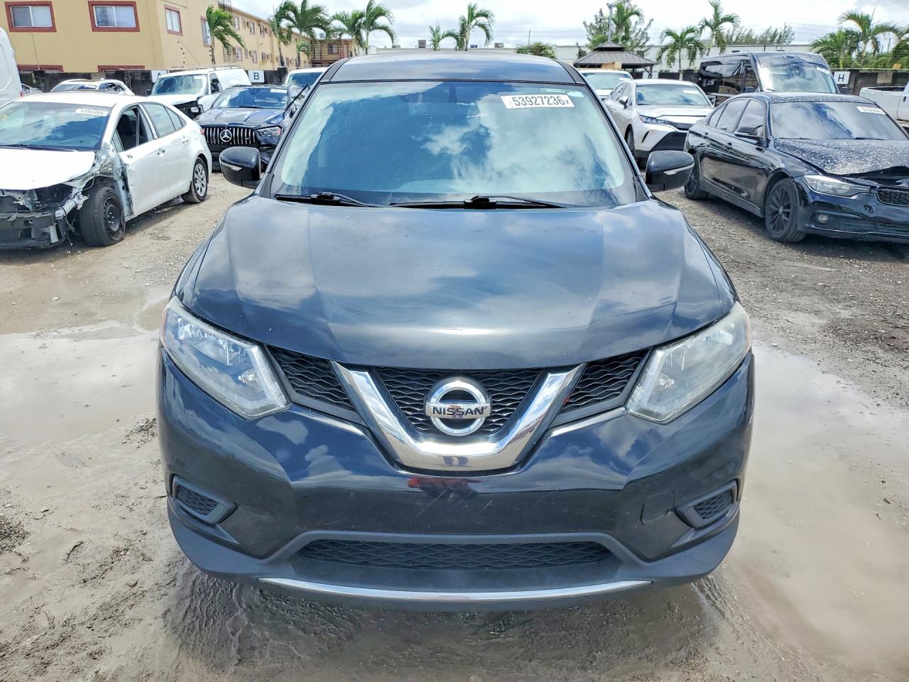 2015 Nissan Rogue S Black vin: KNMAT2MV5FP580309