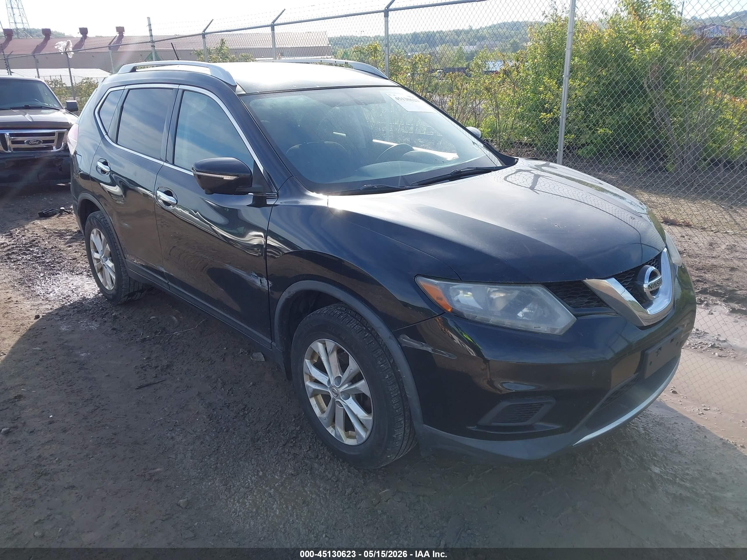 2015 Nissan Rogue Sv Black vin: KNMAT2MV5FP586014