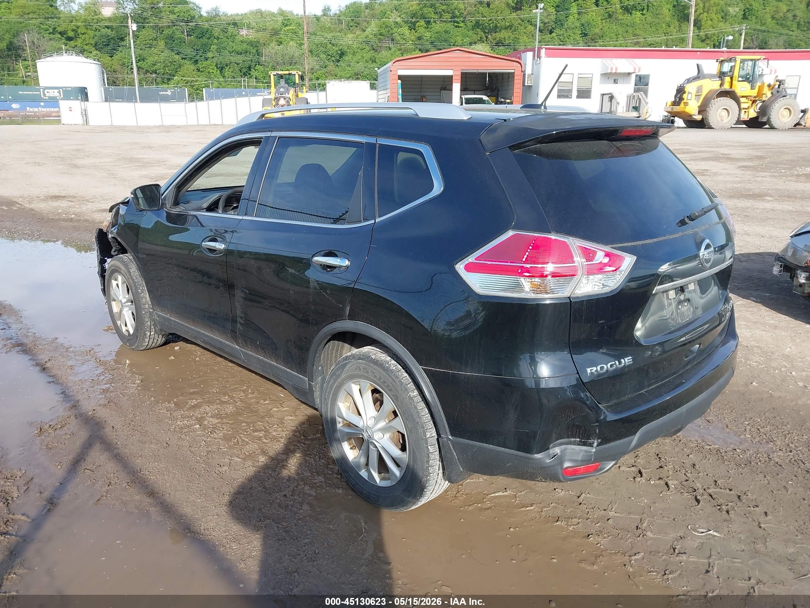 2015 Nissan Rogue Sv Черный vin: KNMAT2MV5FP586014
