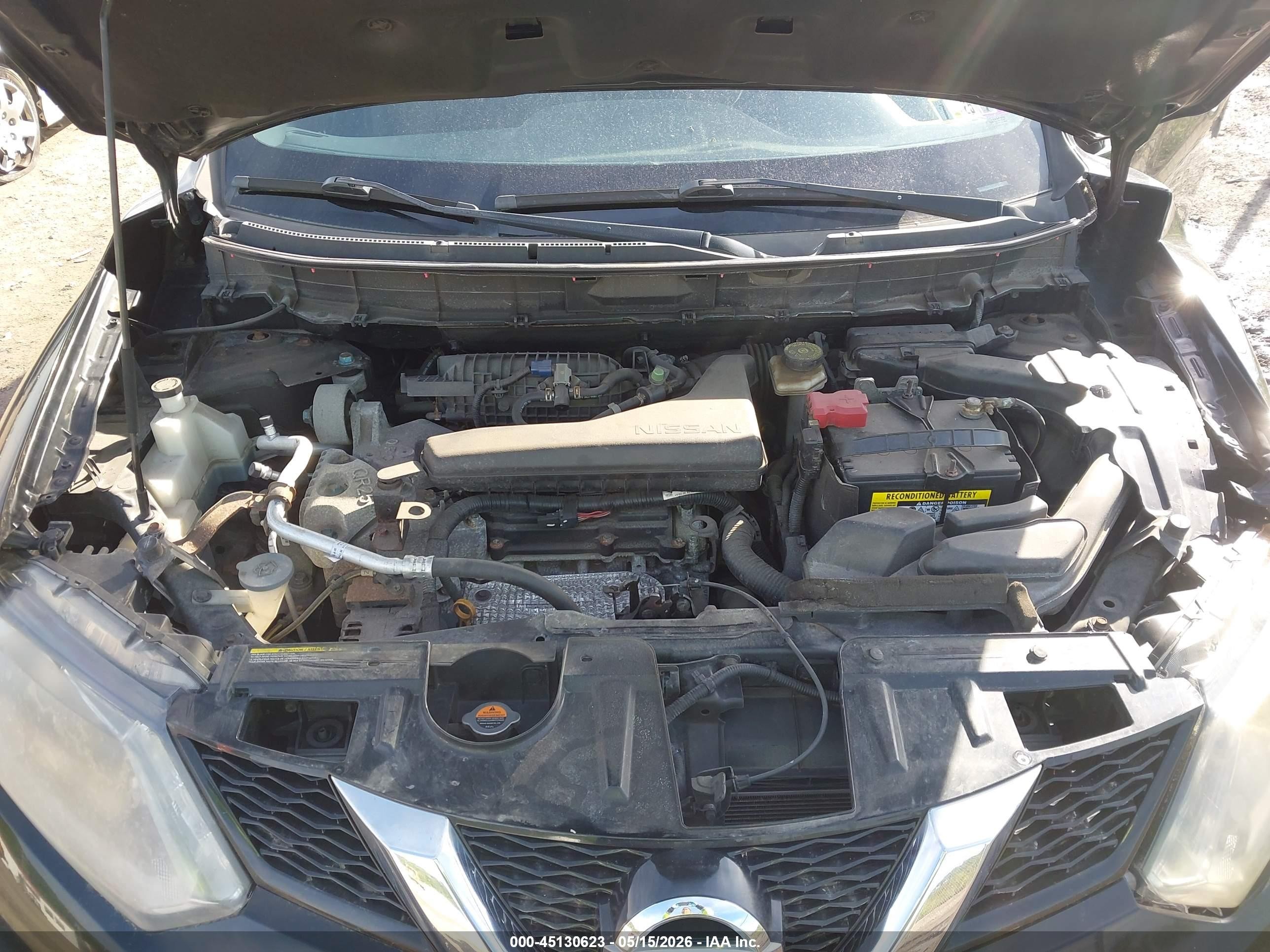 2015 Nissan Rogue Sv Черный vin: KNMAT2MV5FP586014