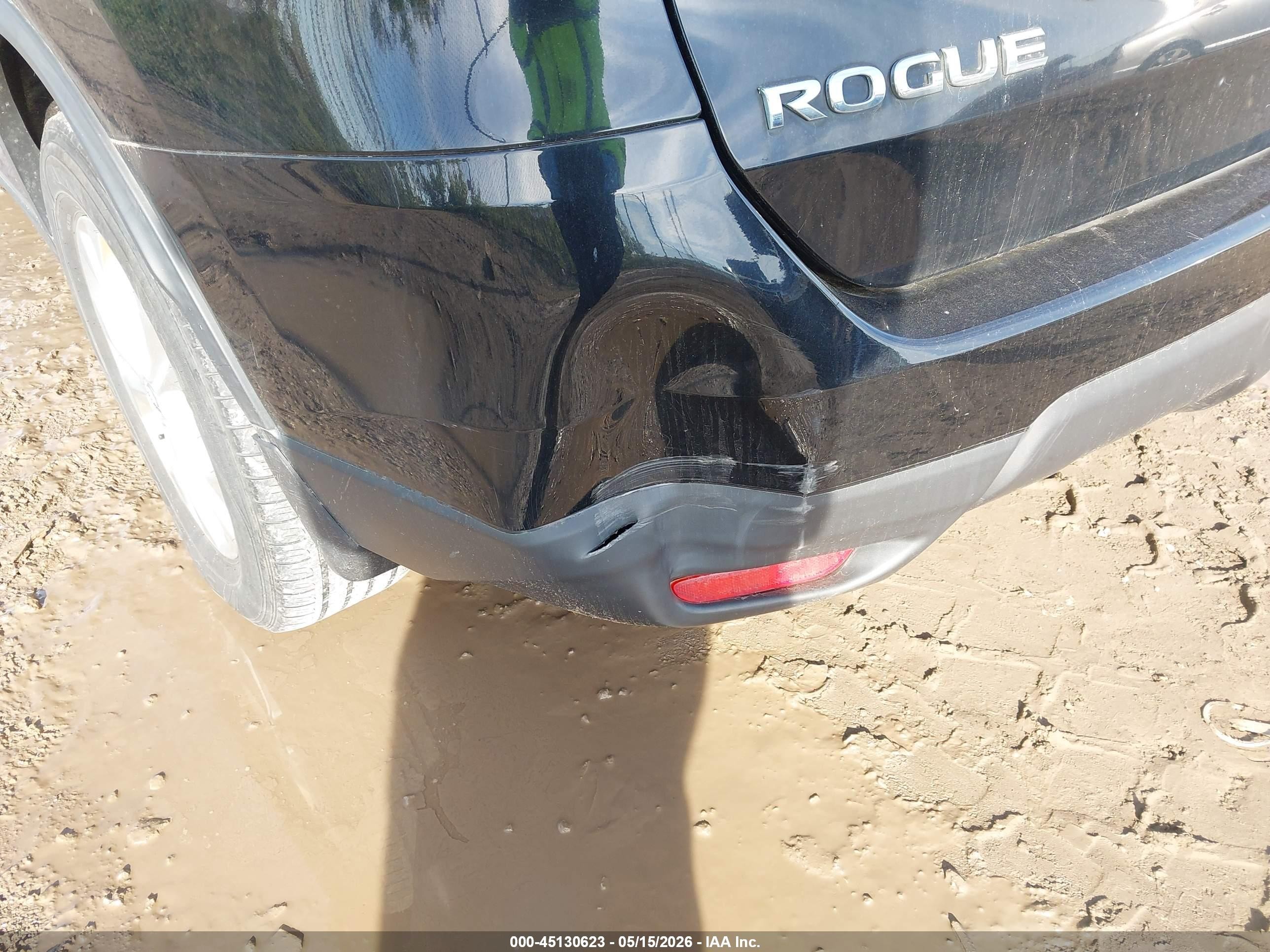 2015 Nissan Rogue Sv Черный vin: KNMAT2MV5FP586014