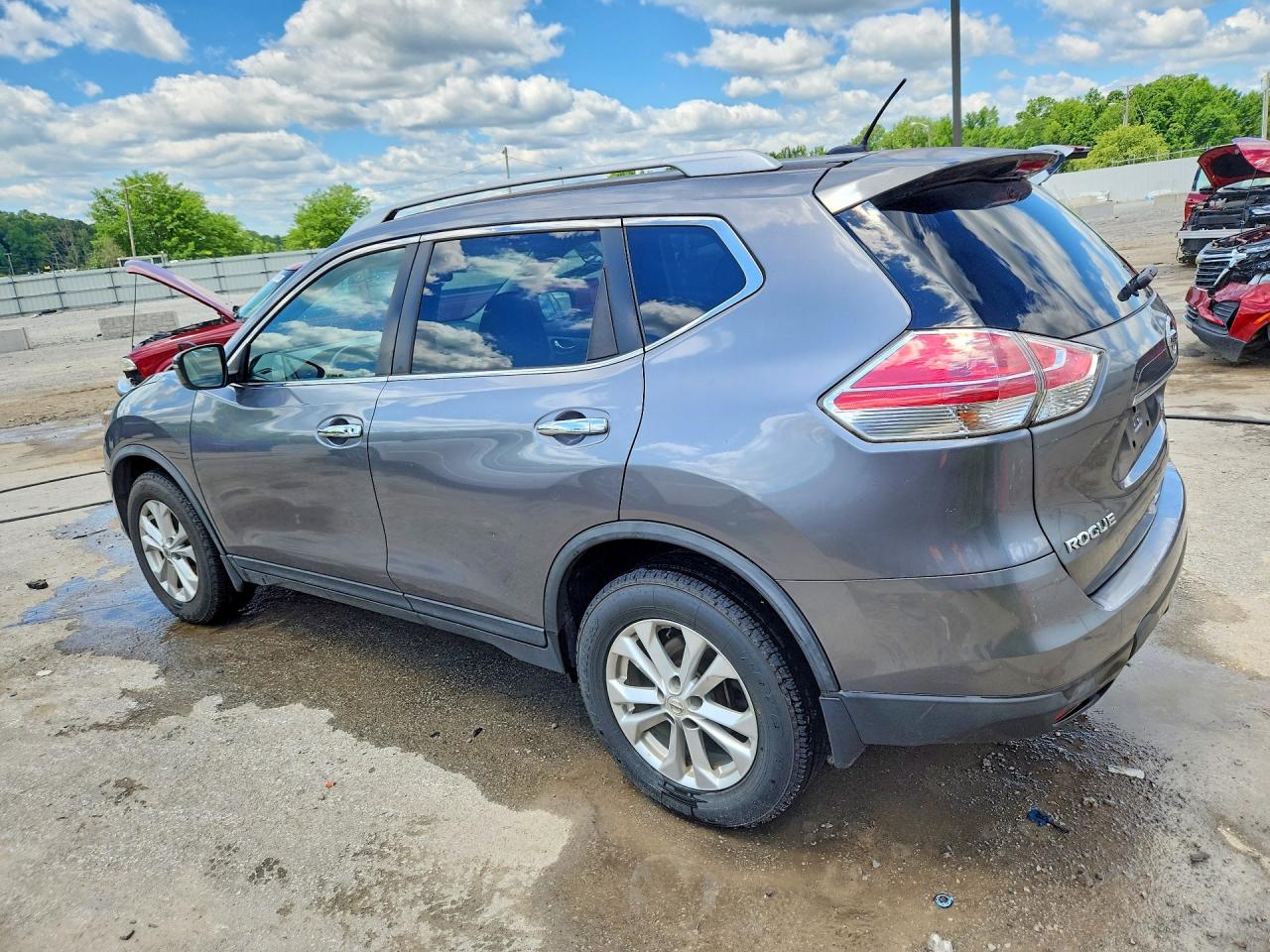 2016 Nissan Rogue Sv Серый vin: KNMAT2MV5GP677317