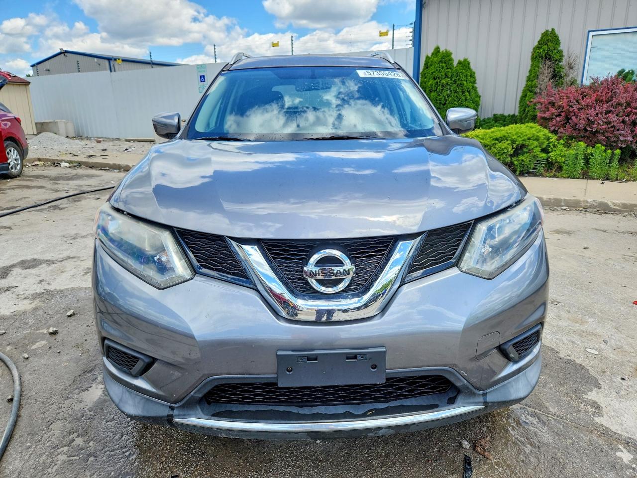 2016 Nissan Rogue Sv Серый vin: KNMAT2MV5GP677317
