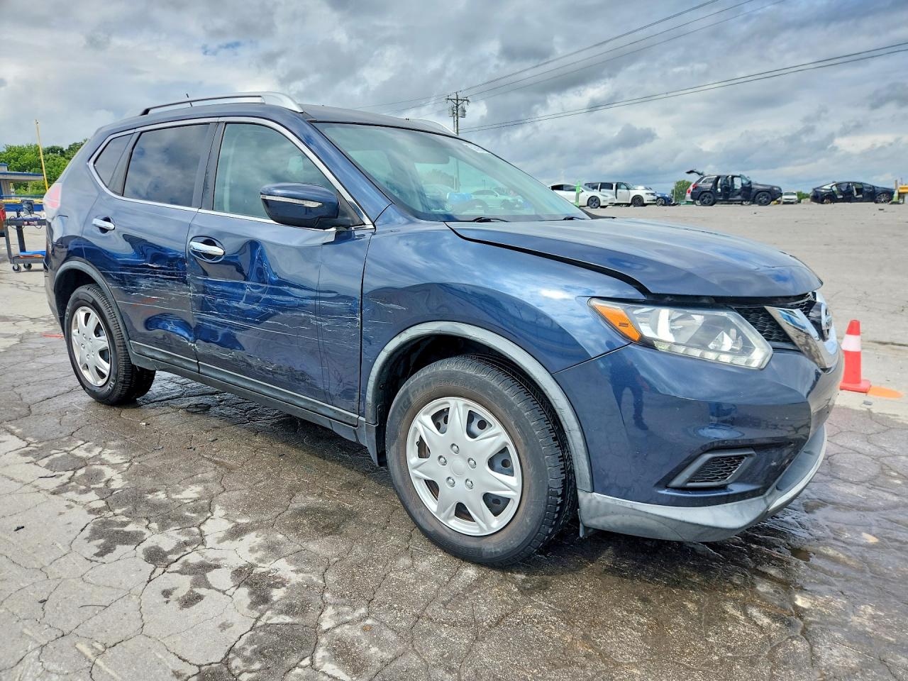 2016 Nissan Rogue S Blue vin: KNMAT2MV5GP712146