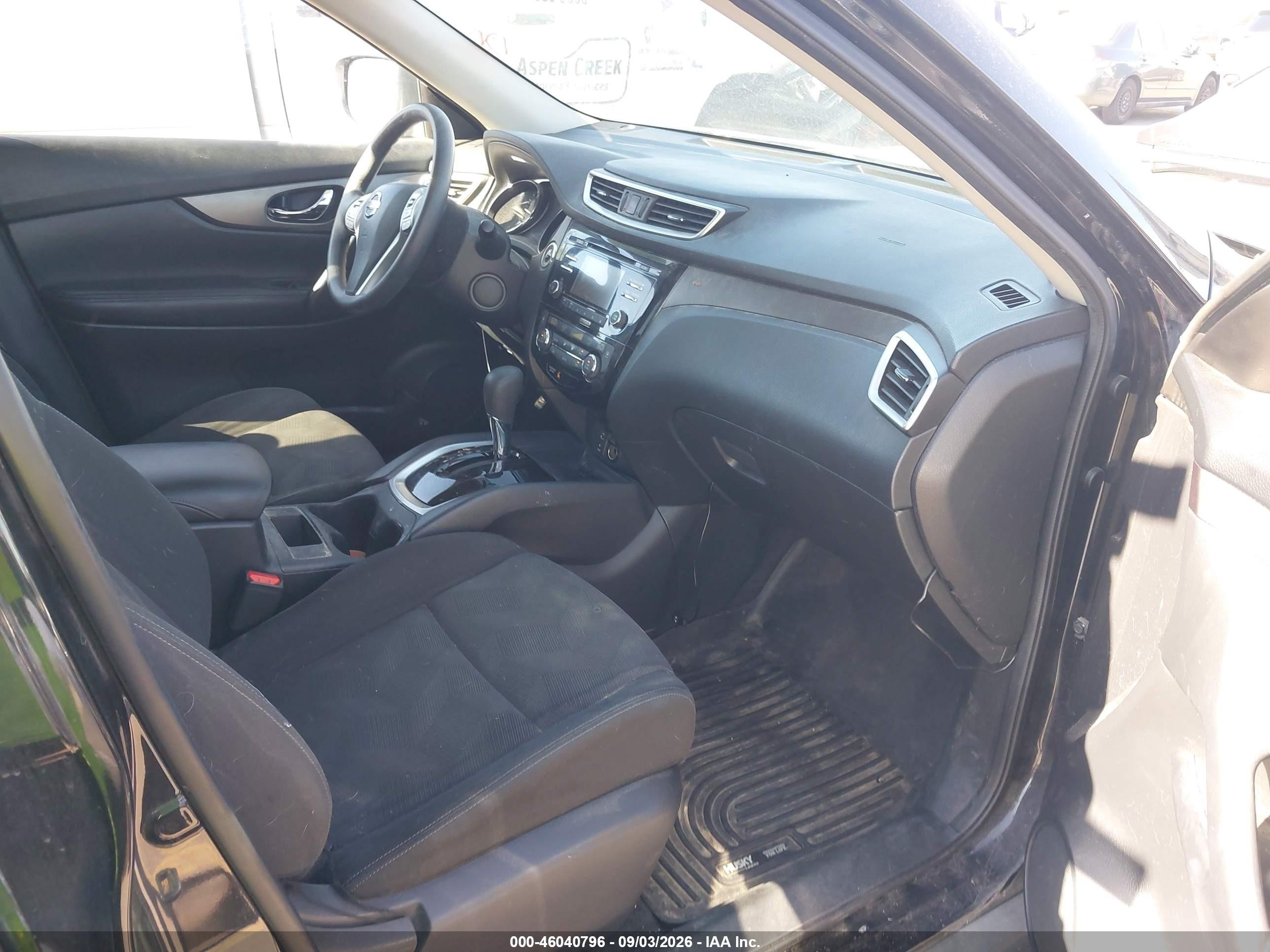 2016 Nissan Rogue Sv Black vin: KNMAT2MV5GP717167
