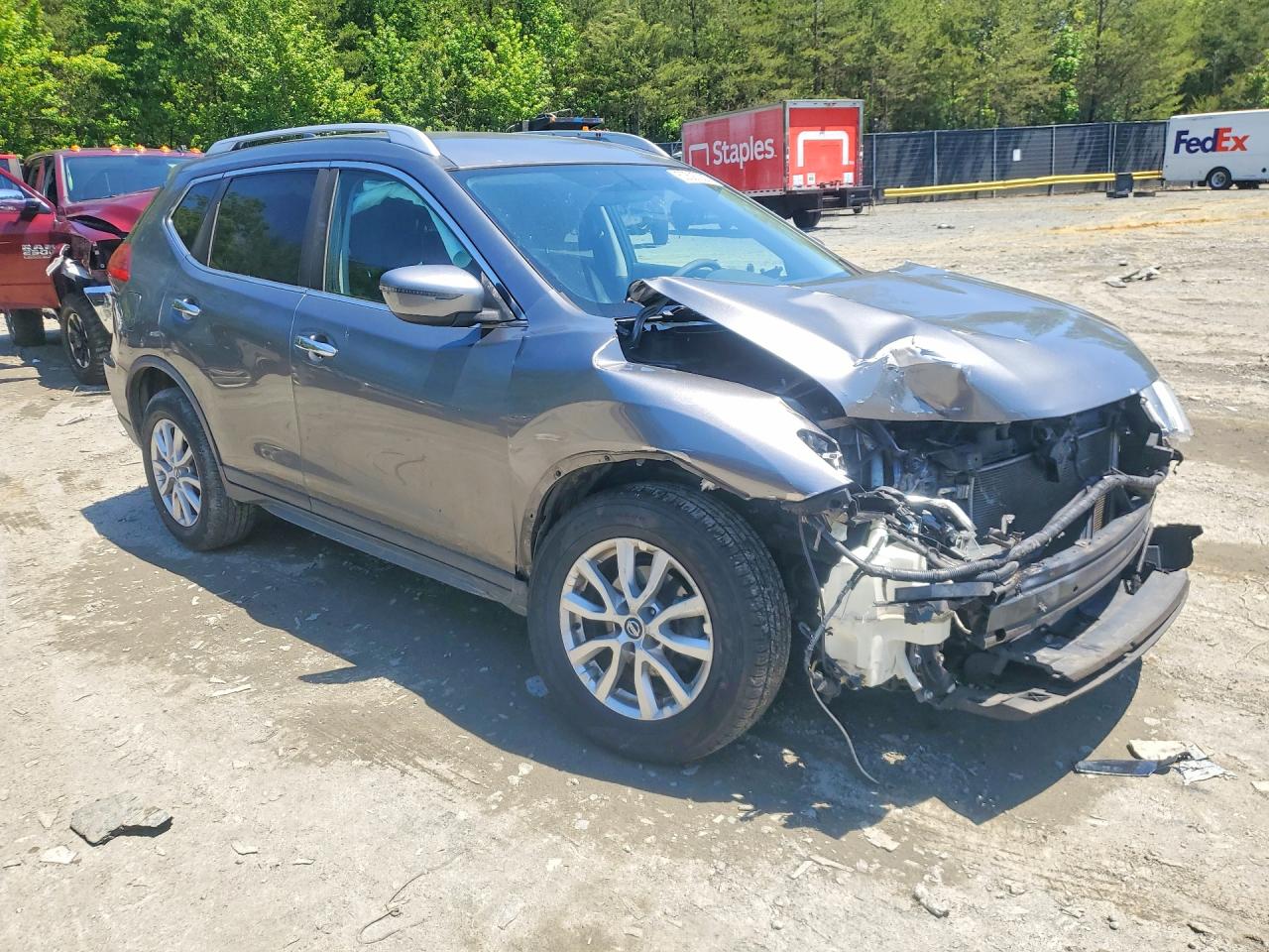 2017 Nissan Rogue Sv Gray vin: KNMAT2MV5HP507105