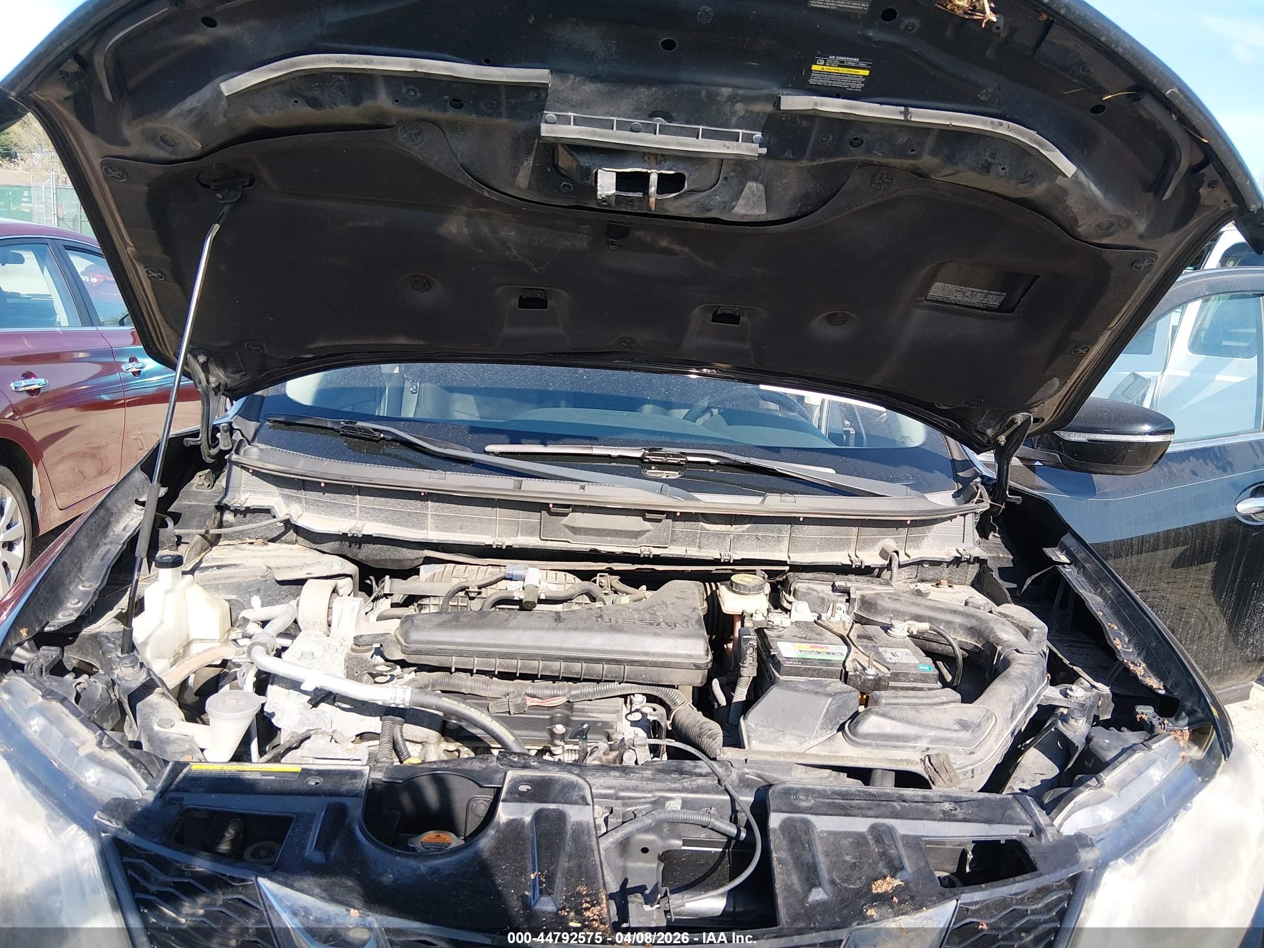 2015 Nissan Rogue S Черный vin: KNMAT2MV6FP510849