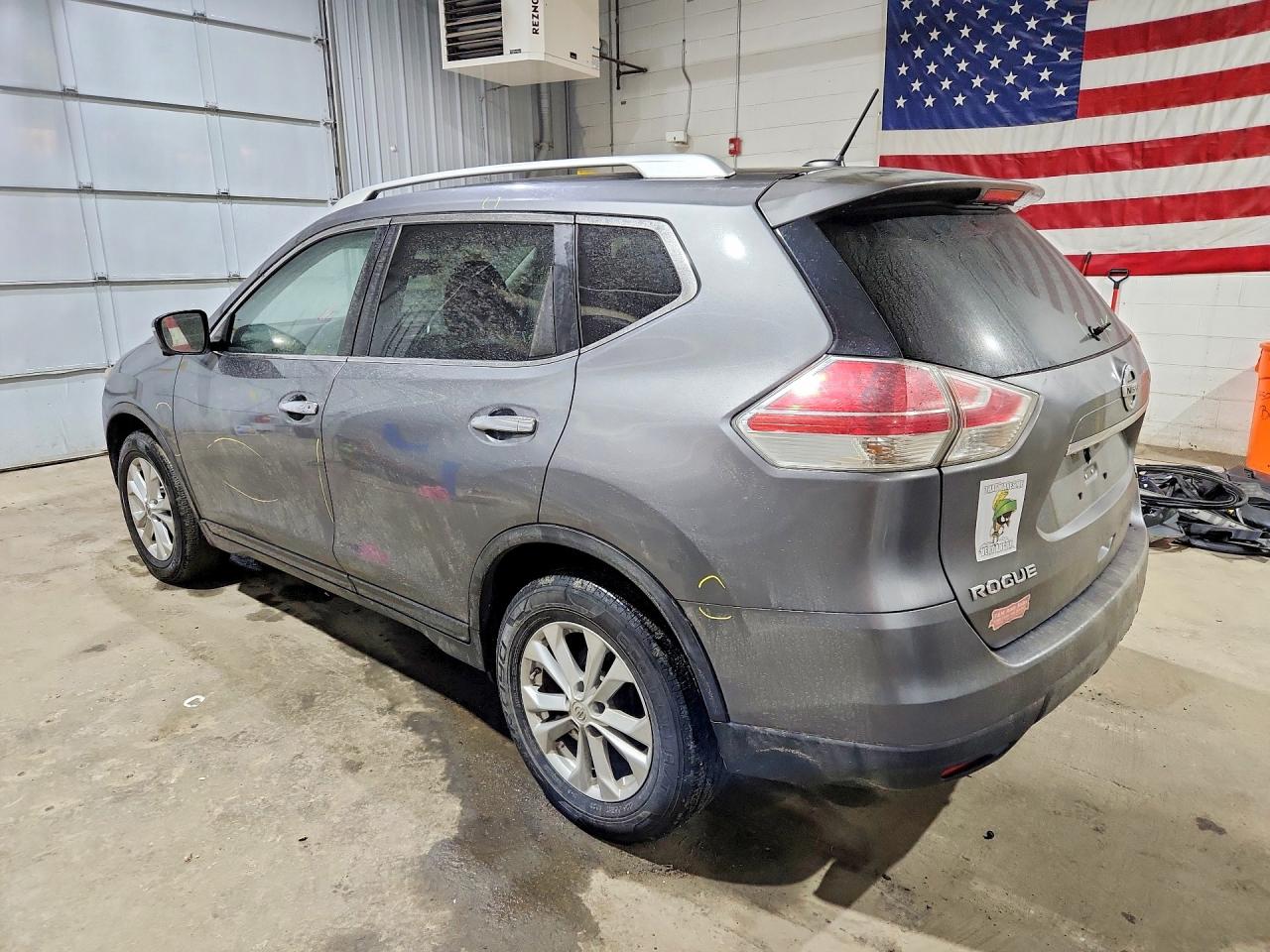 2015 Nissan Rogue Sv Gray vin: KNMAT2MV6FP519731