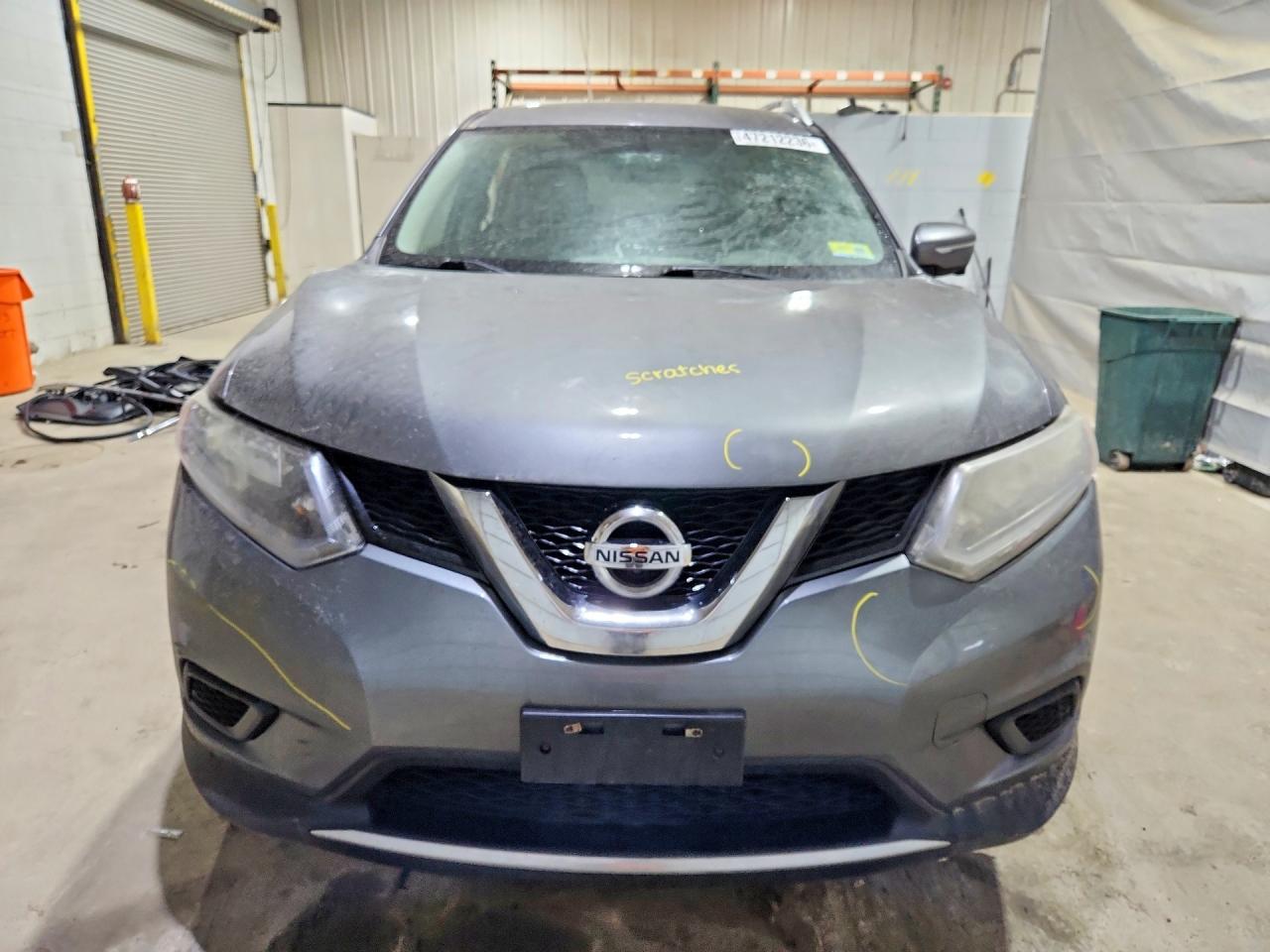 2015 Nissan Rogue Sv Gray vin: KNMAT2MV6FP519731