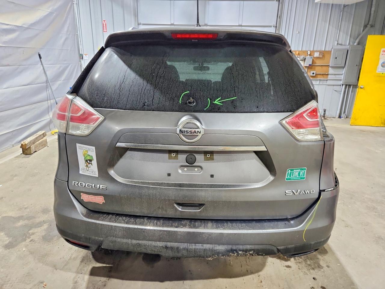 2015 Nissan Rogue Sv Gray vin: KNMAT2MV6FP519731