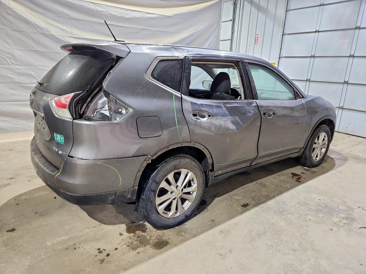 2015 Nissan Rogue Sv Gray vin: KNMAT2MV6FP519731