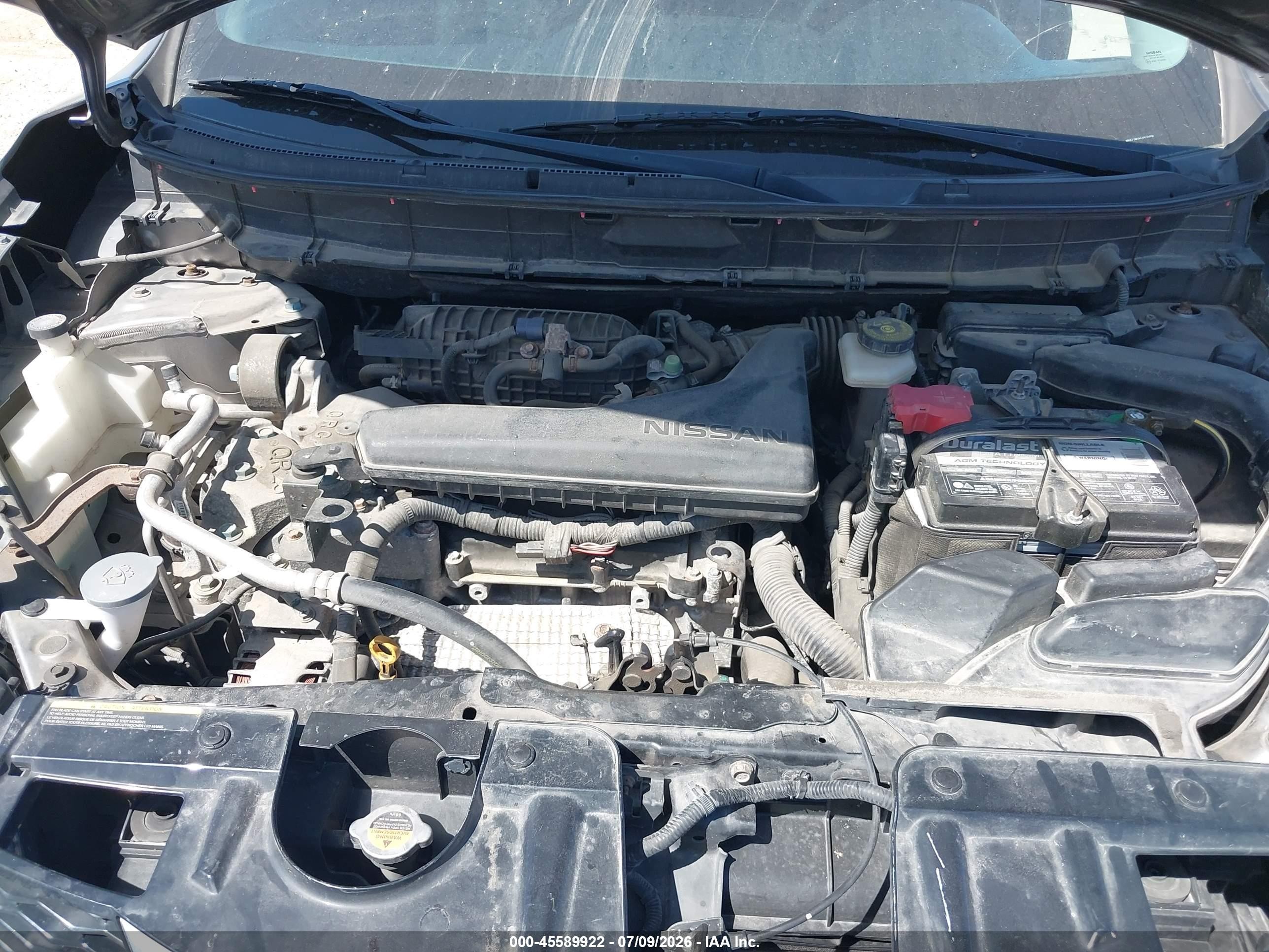 2015 Nissan Rogue S Серый vin: KNMAT2MV6FP526016
