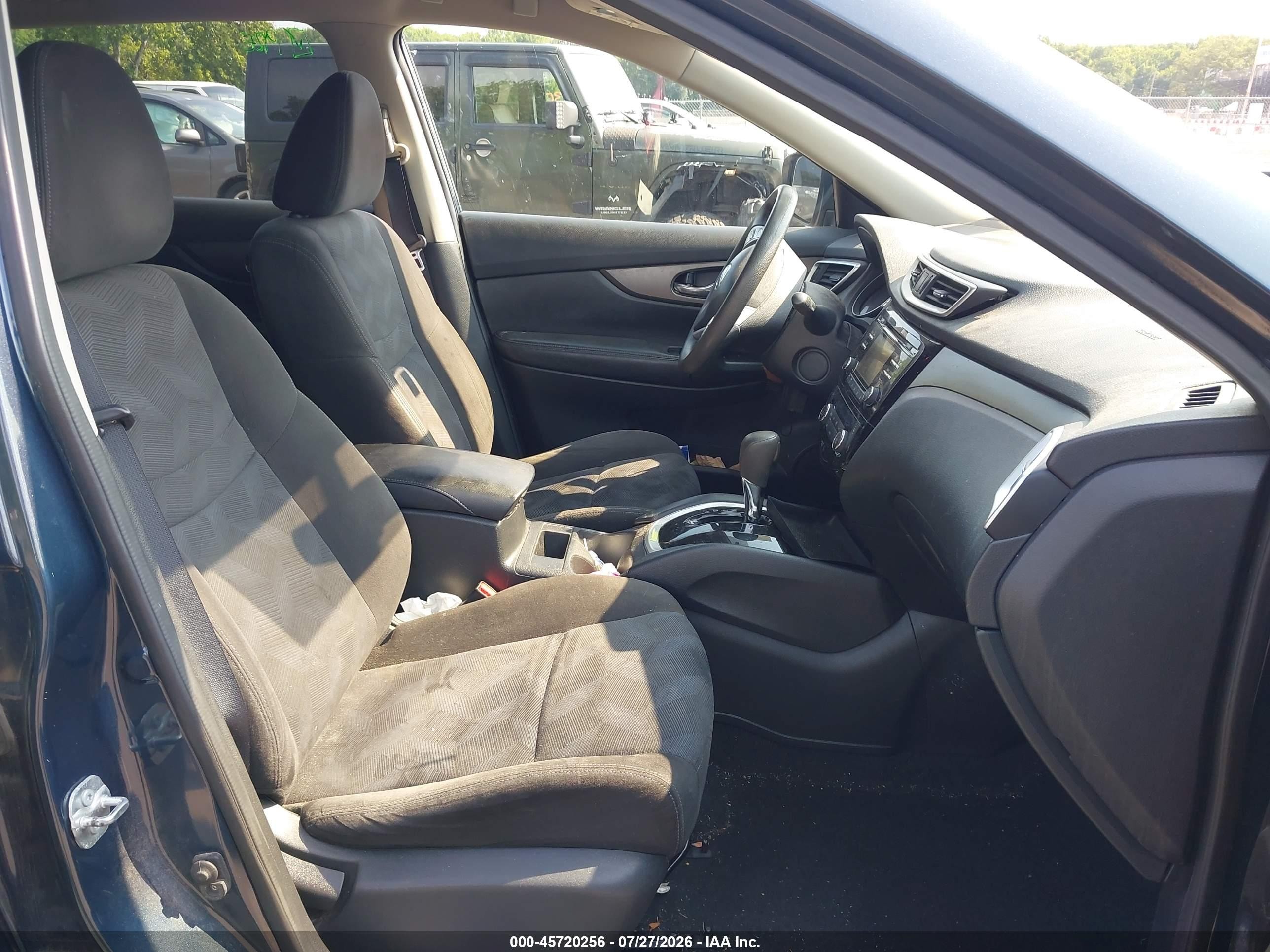 2015 Nissan Rogue Sv Blue vin: KNMAT2MV6FP536514