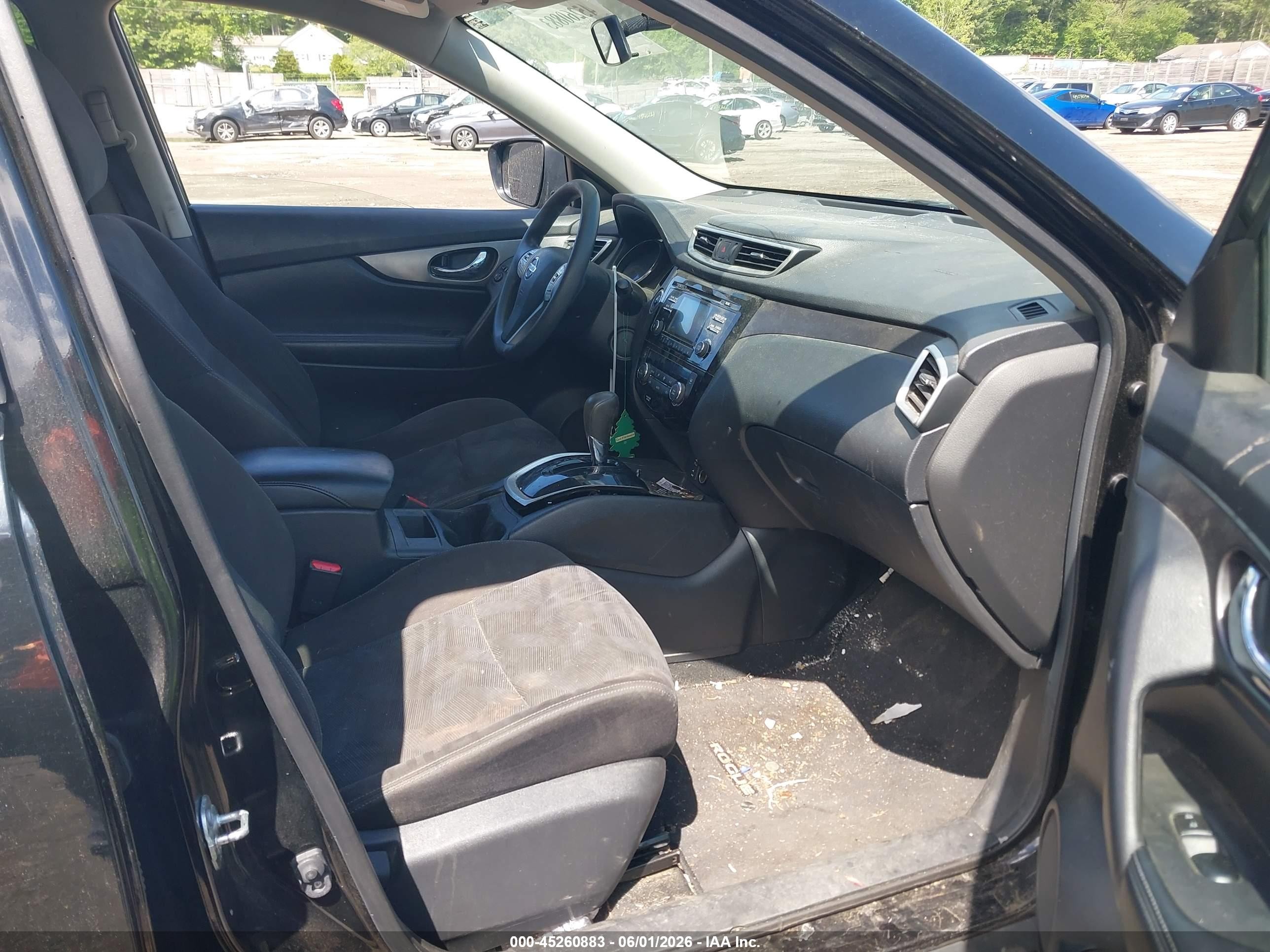 2015 Nissan Rogue Sv Black vin: KNMAT2MV6FP536674