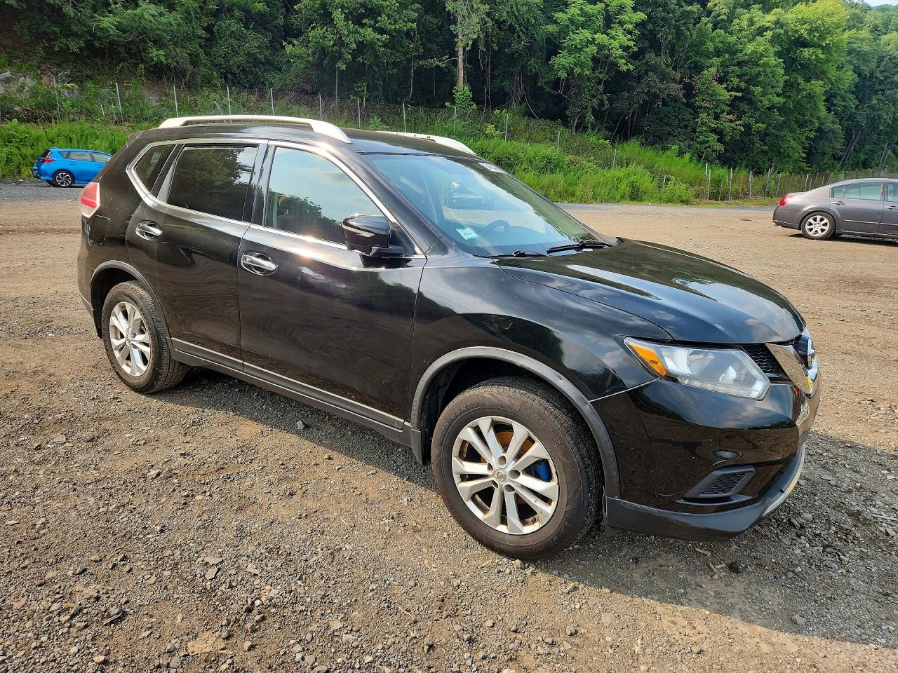 2015 Nissan Rogue Sv Black vin: KNMAT2MV6FP536884