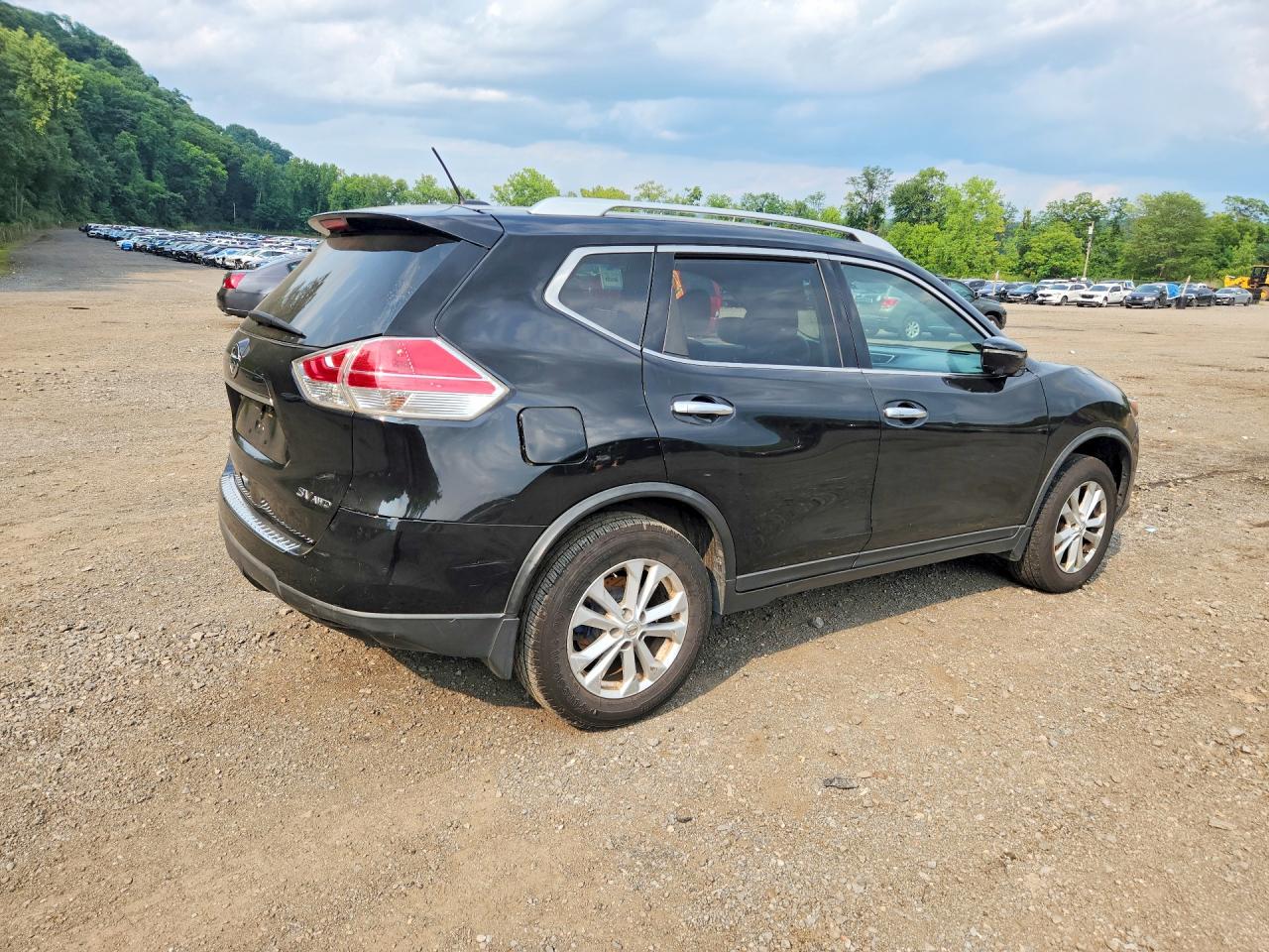 2015 Nissan Rogue Sv Black vin: KNMAT2MV6FP536884