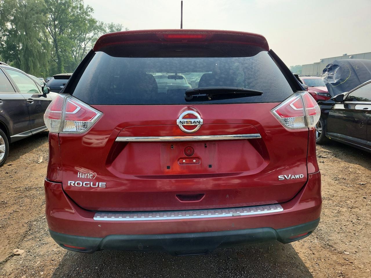 2015 Nissan Rogue Sv Red vin: KNMAT2MV6FP538182