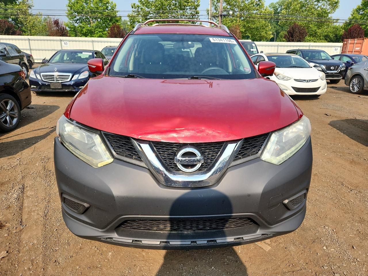 2015 Nissan Rogue Sv Red vin: KNMAT2MV6FP538182