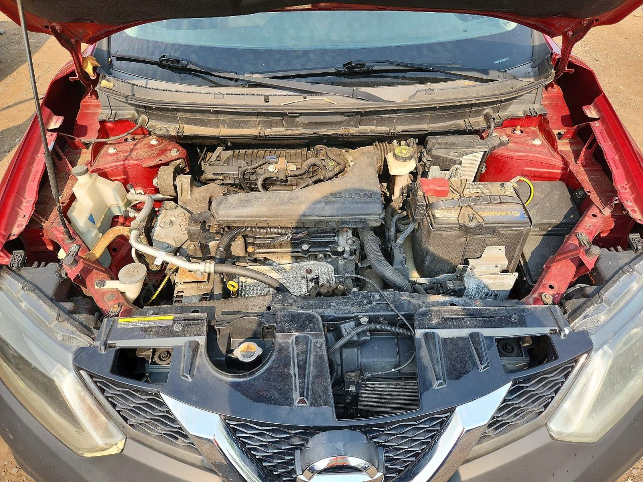 2015 Nissan Rogue Sv Red vin: KNMAT2MV6FP538182