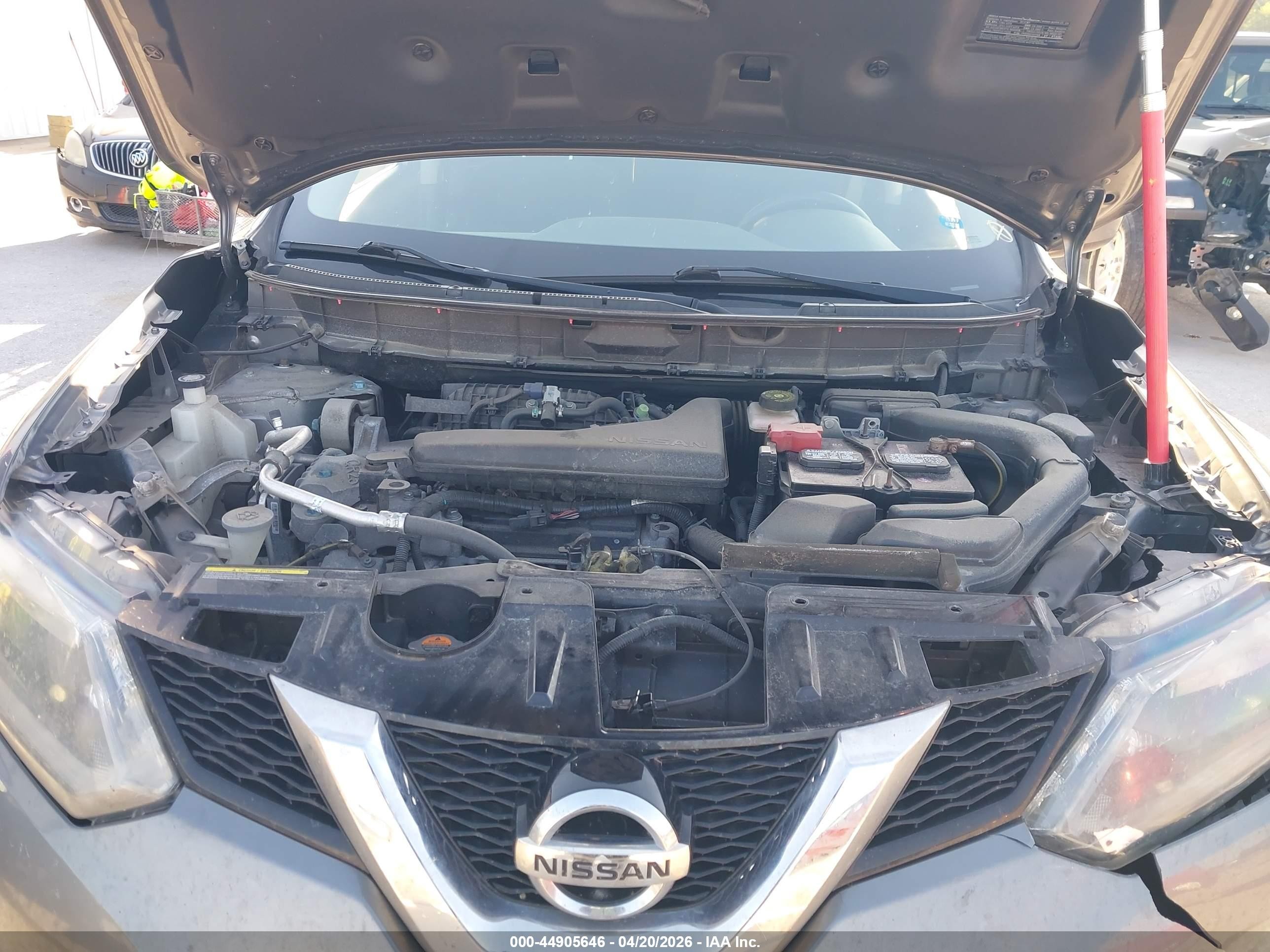 2015 Nissan Rogue Sv Серый vin: KNMAT2MV6FP546038