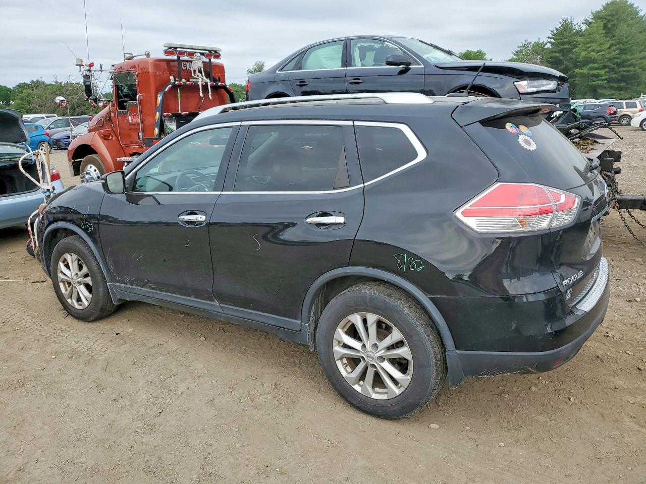 2015 Nissan Rogue Sv Black vin: KNMAT2MV6FP546461
