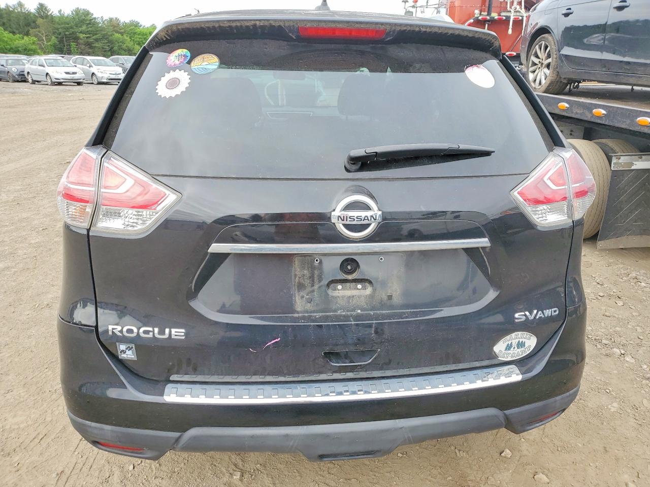 2015 Nissan Rogue Sv Black vin: KNMAT2MV6FP546461