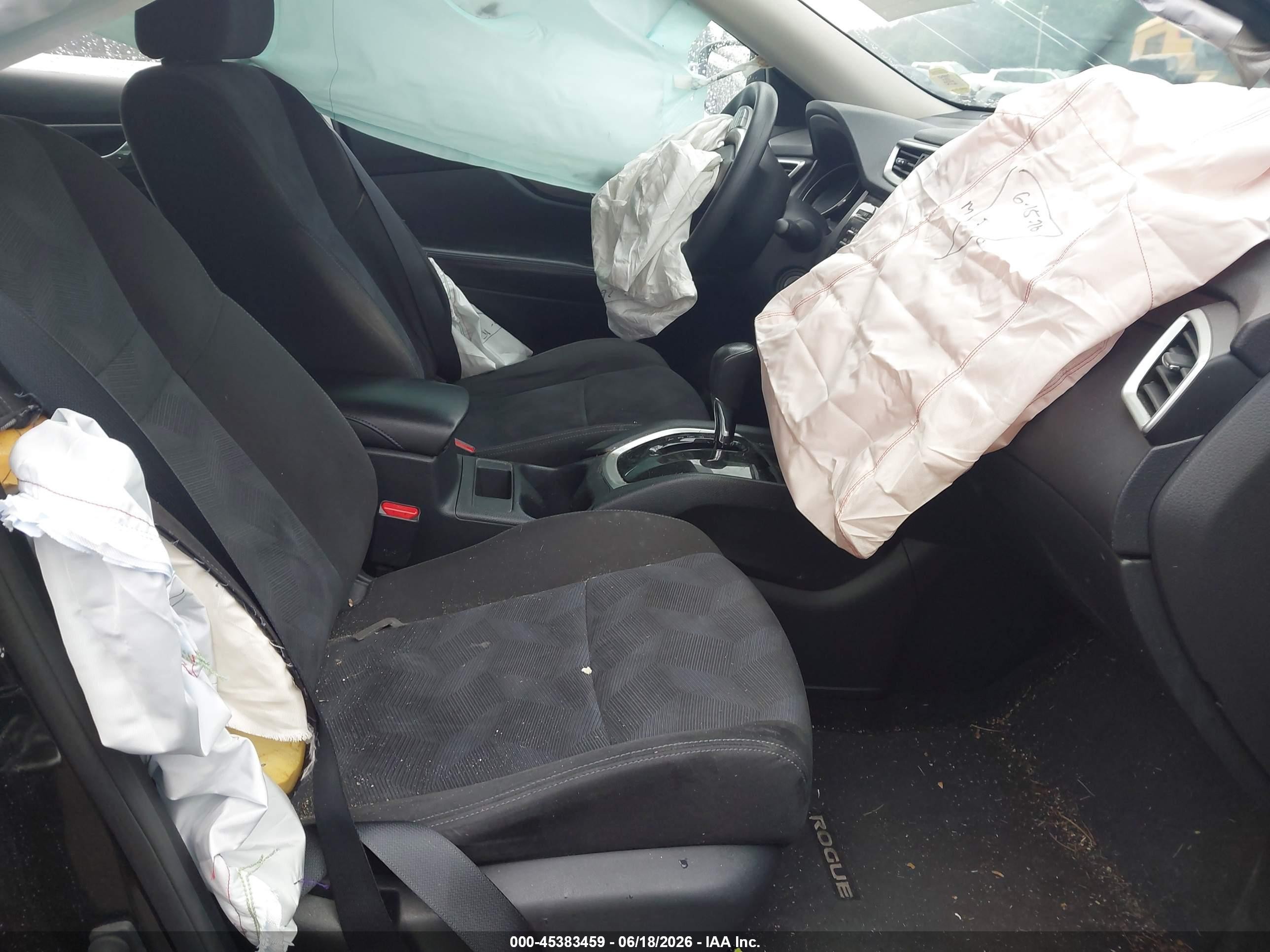 2015 Nissan Rogue S Black vin: KNMAT2MV6FP547223