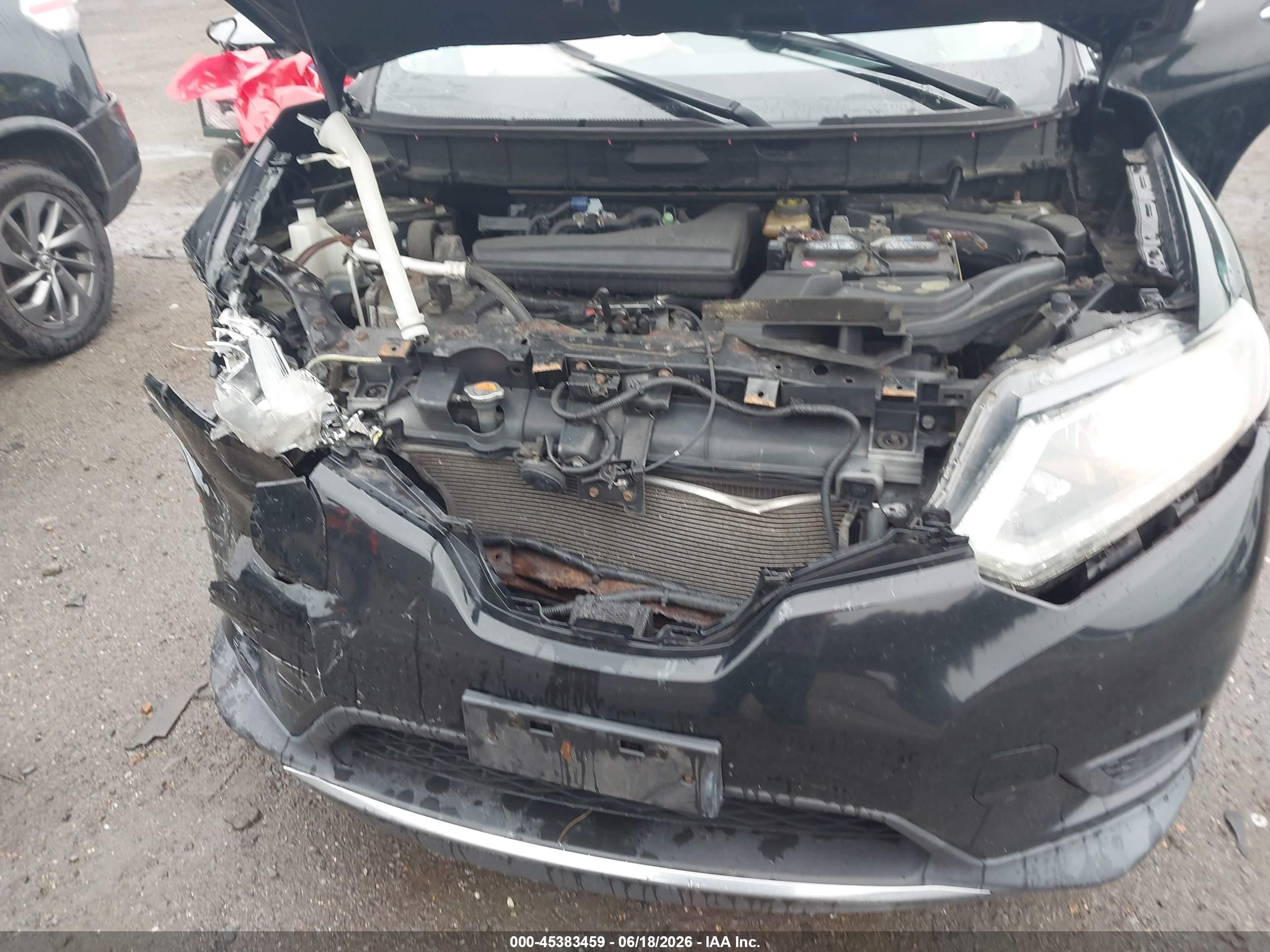 2015 Nissan Rogue S Black vin: KNMAT2MV6FP547223