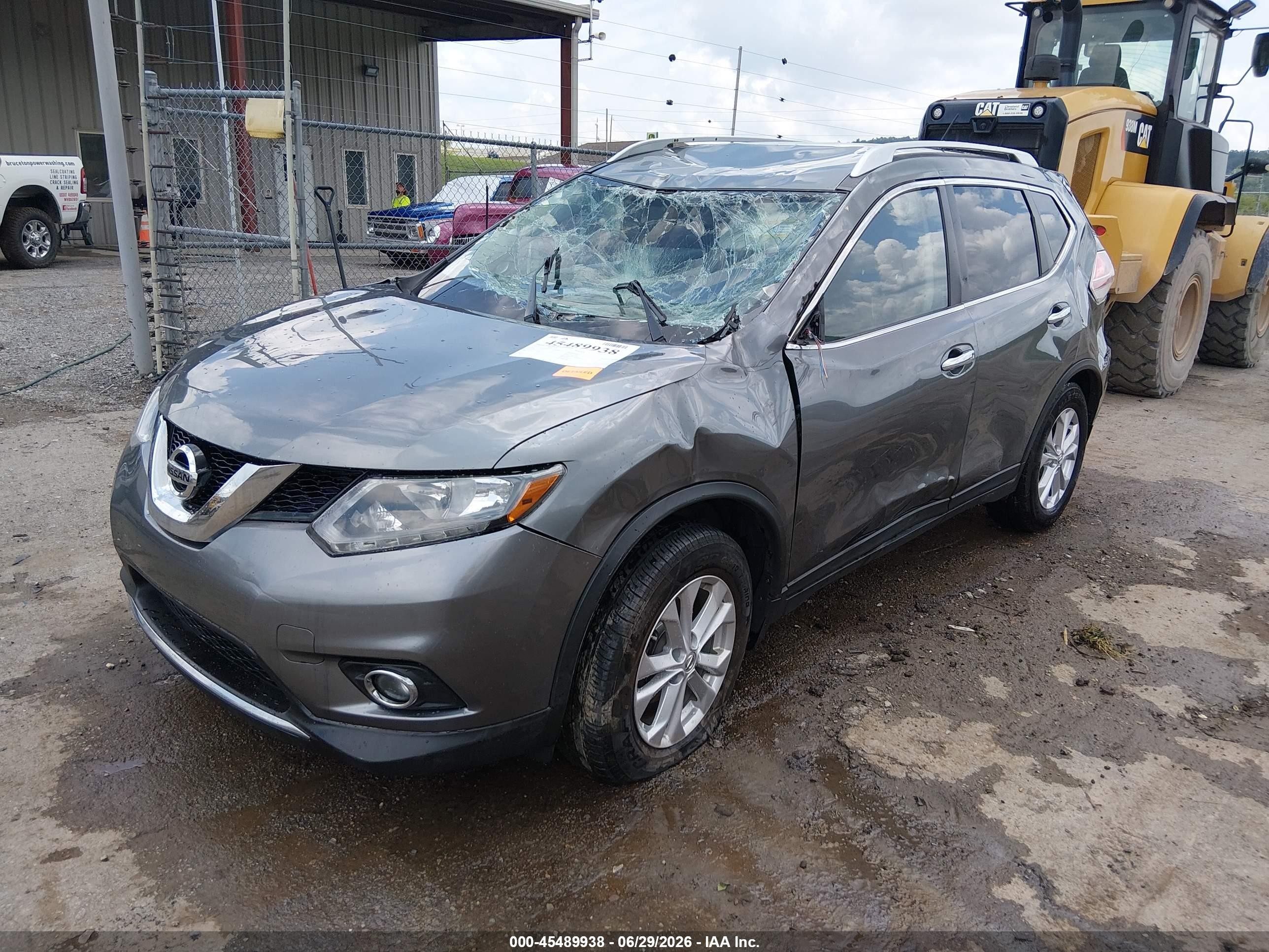 2015 Nissan Rogue Sv Gray vin: KNMAT2MV6FP553216