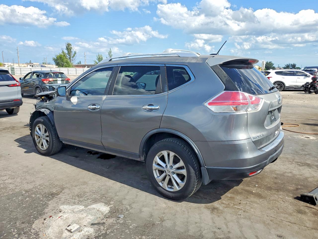 2015 Nissan Rogue Sv Gray vin: KNMAT2MV6FP569271