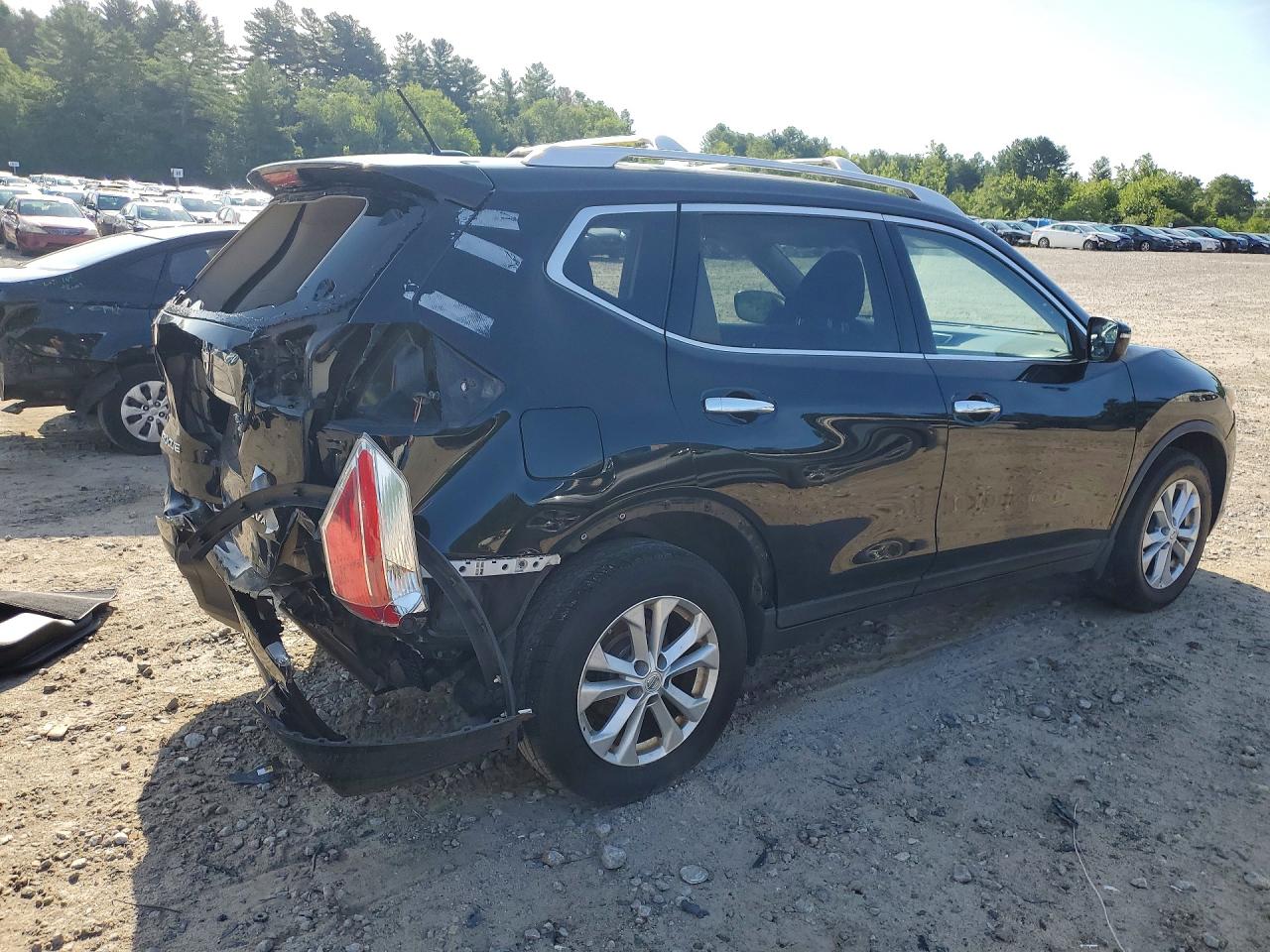 2015 Nissan Rogue Sv Black vin: KNMAT2MV6FP582070