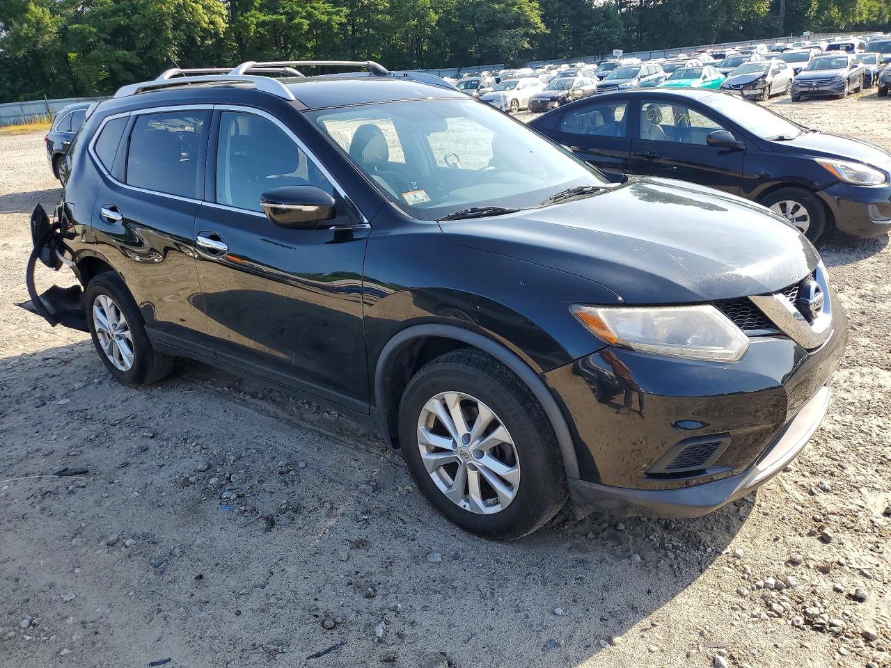 2015 Nissan Rogue Sv Black vin: KNMAT2MV6FP582070
