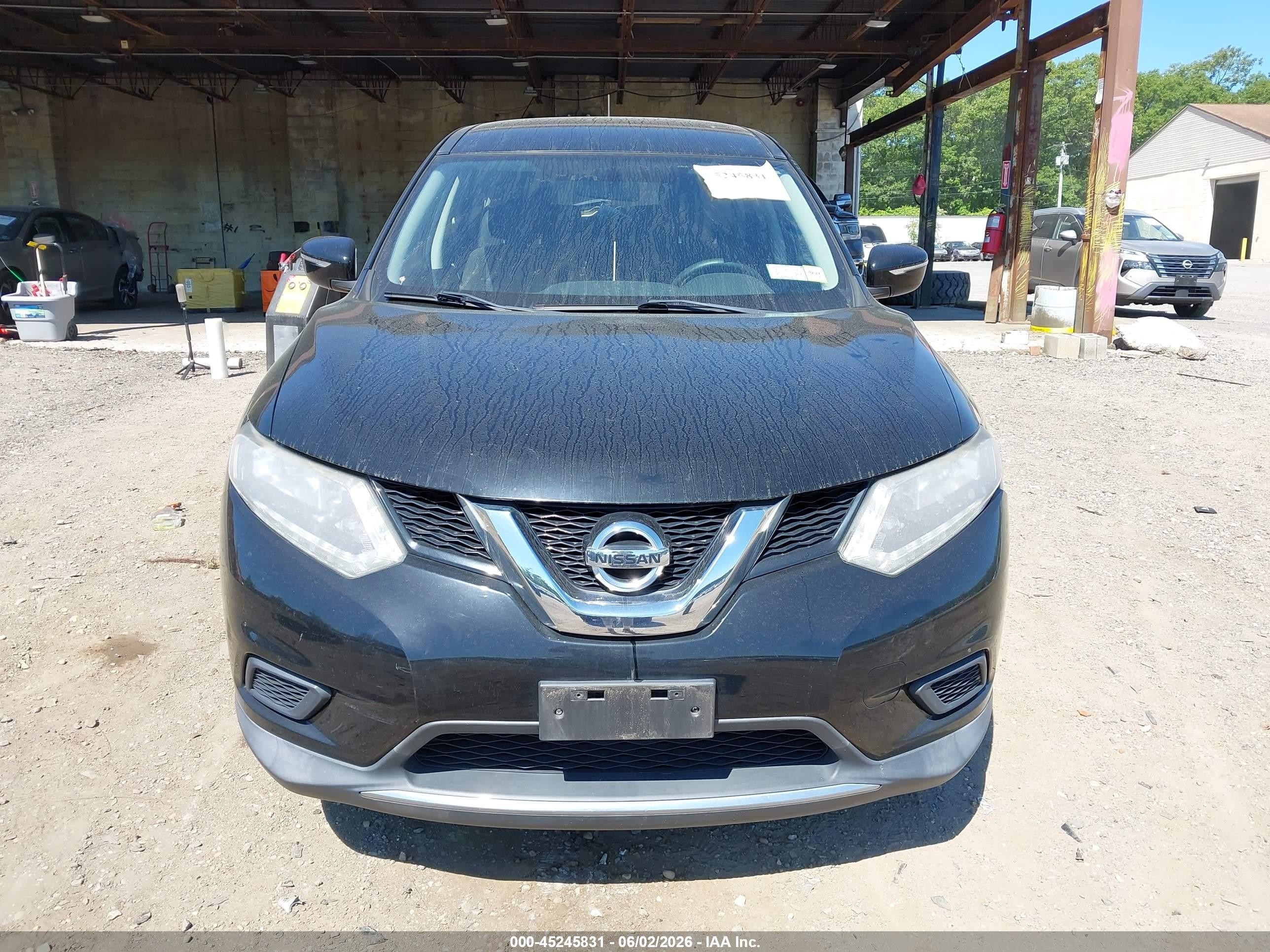 2015 Nissan Rogue S Черный vin: KNMAT2MV6FP588712