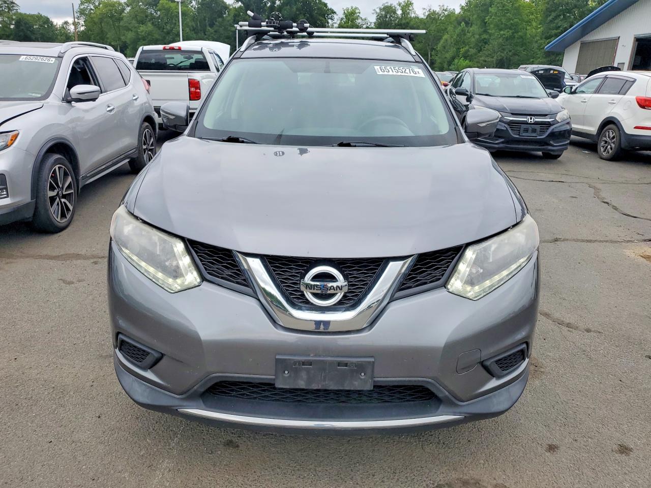 2015 Nissan Rogue Sv Gray vin: KNMAT2MV6FP591769