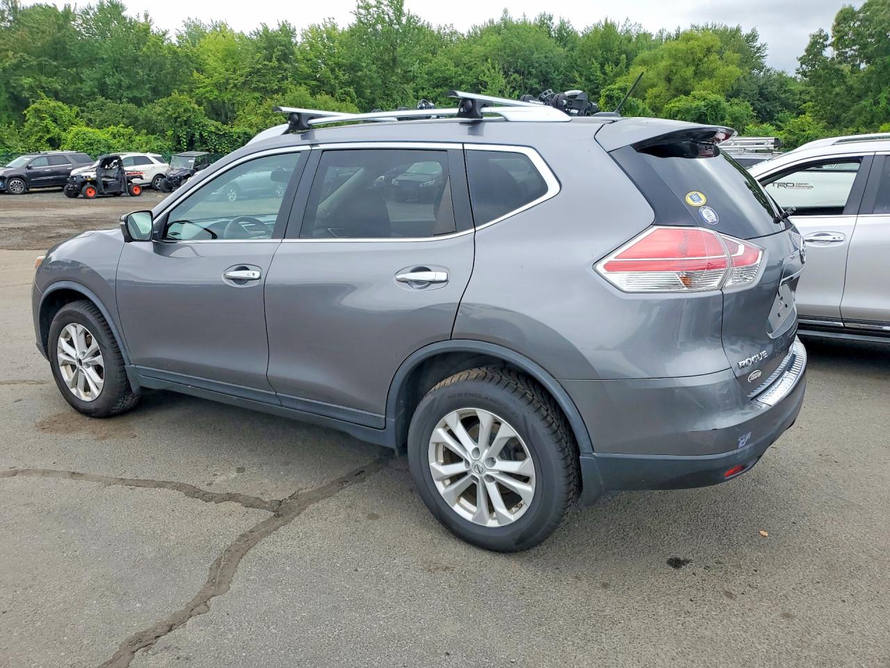 2015 Nissan Rogue Sv Gray vin: KNMAT2MV6FP591769