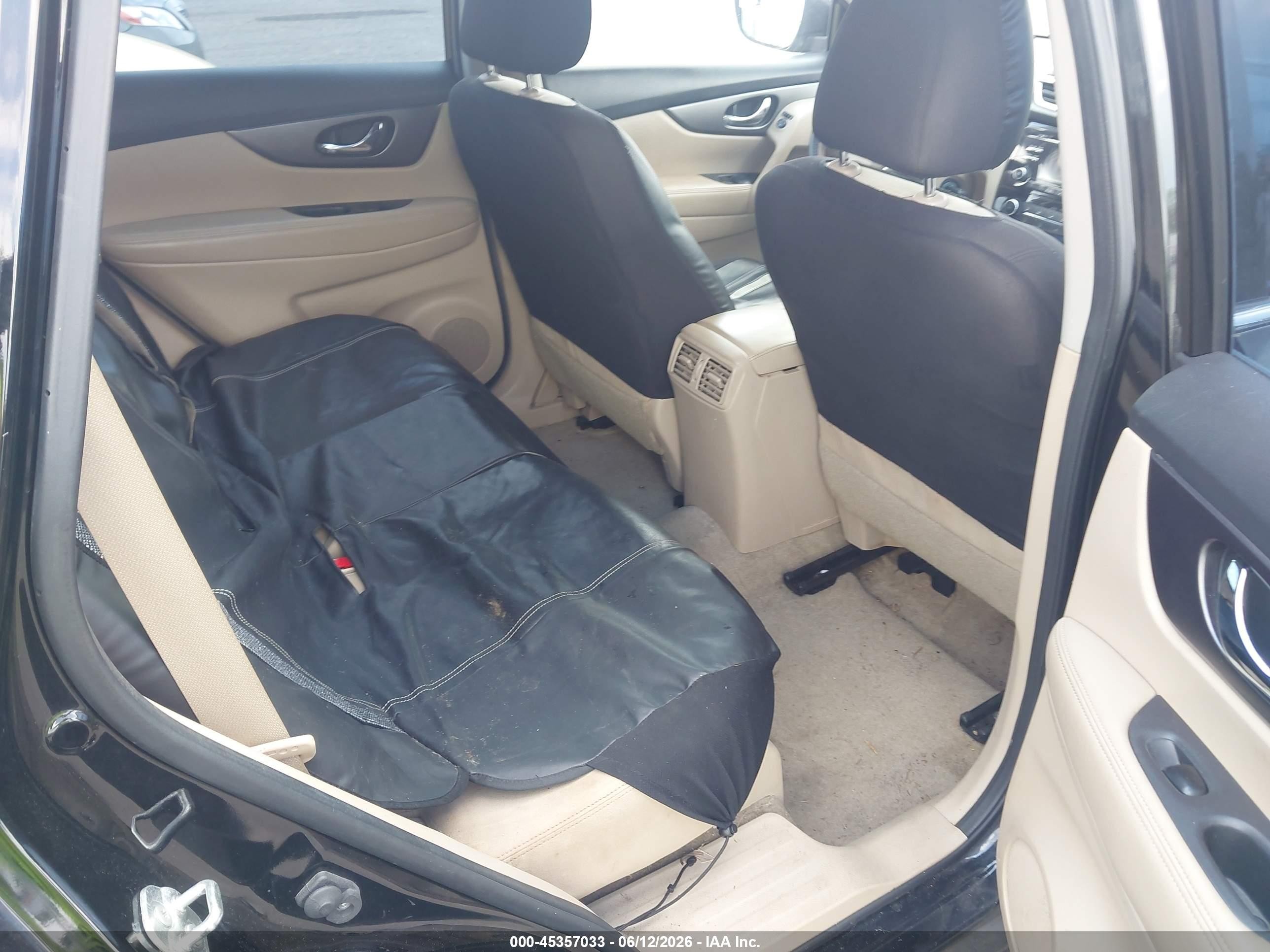 2015 Nissan Rogue S Черный vin: KNMAT2MV6FP592002