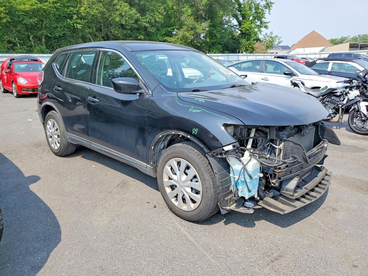 2016 Nissan Rogue S Black vin: KNMAT2MV6GP645394