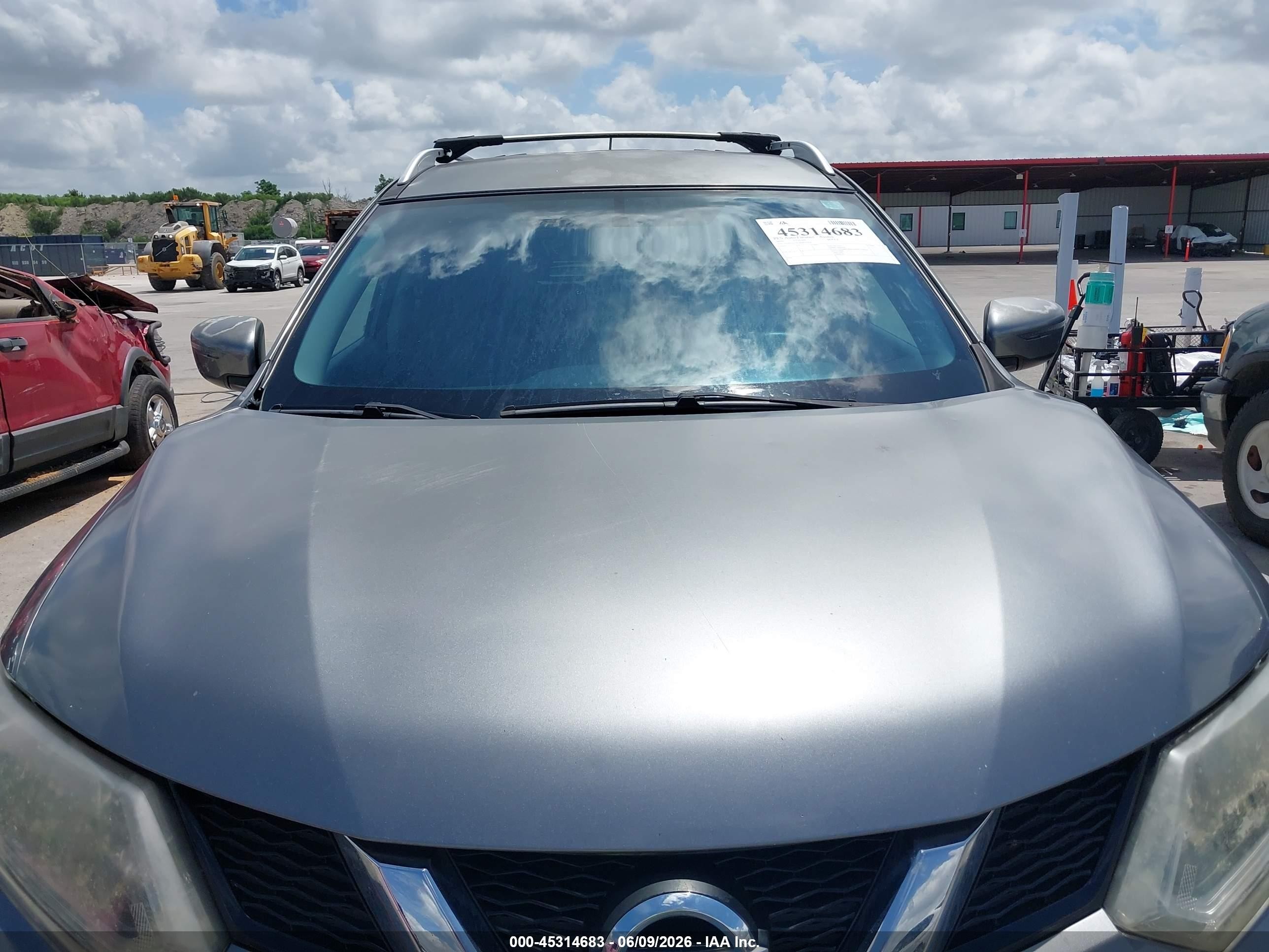 2016 Nissan Rogue Sv Gray vin: KNMAT2MV6GP676970
