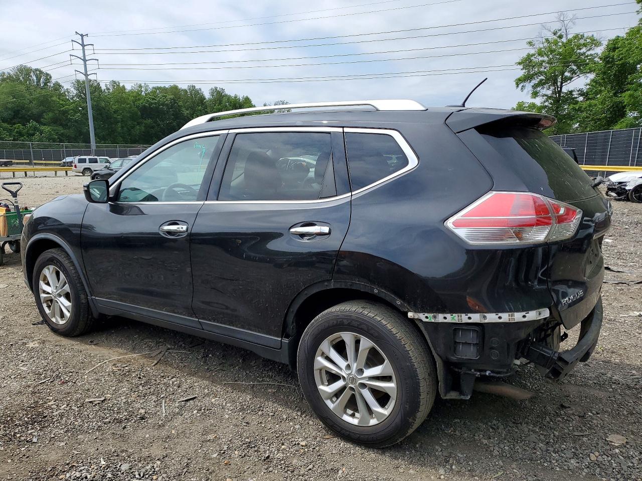 2016 Nissan Rogue Sv Black vin: KNMAT2MV6GP718926