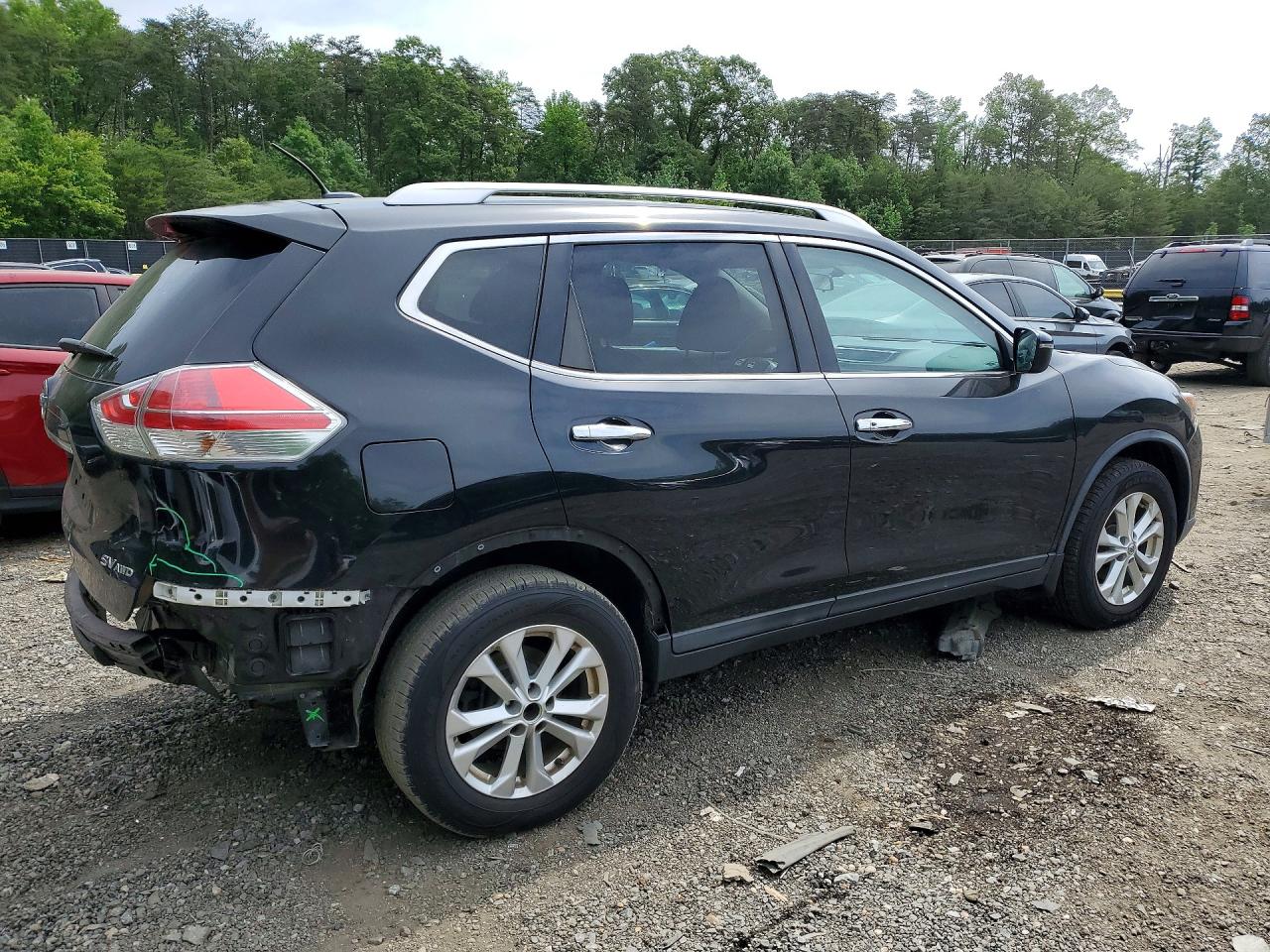 2016 Nissan Rogue Sv Black vin: KNMAT2MV6GP718926